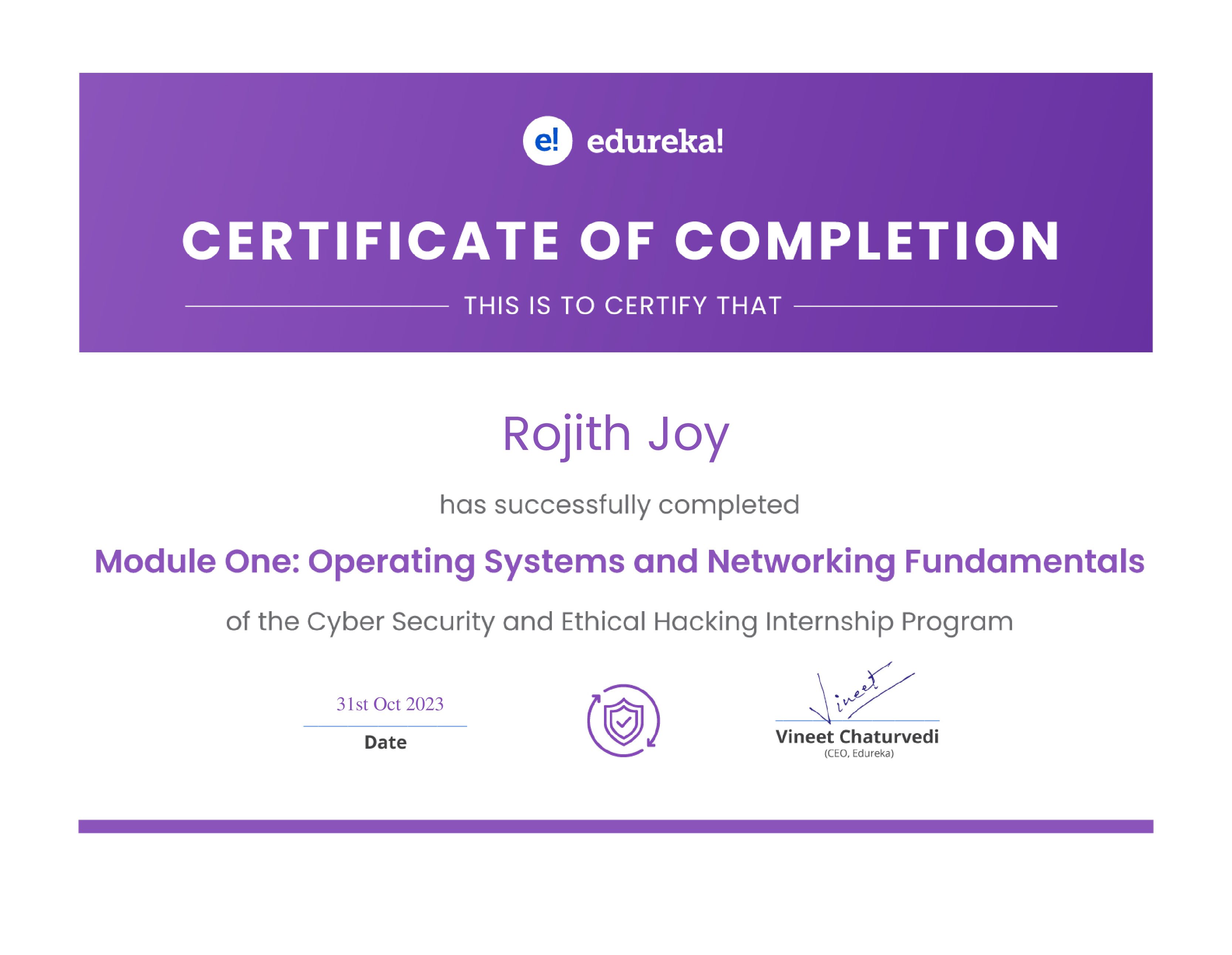 certificate!