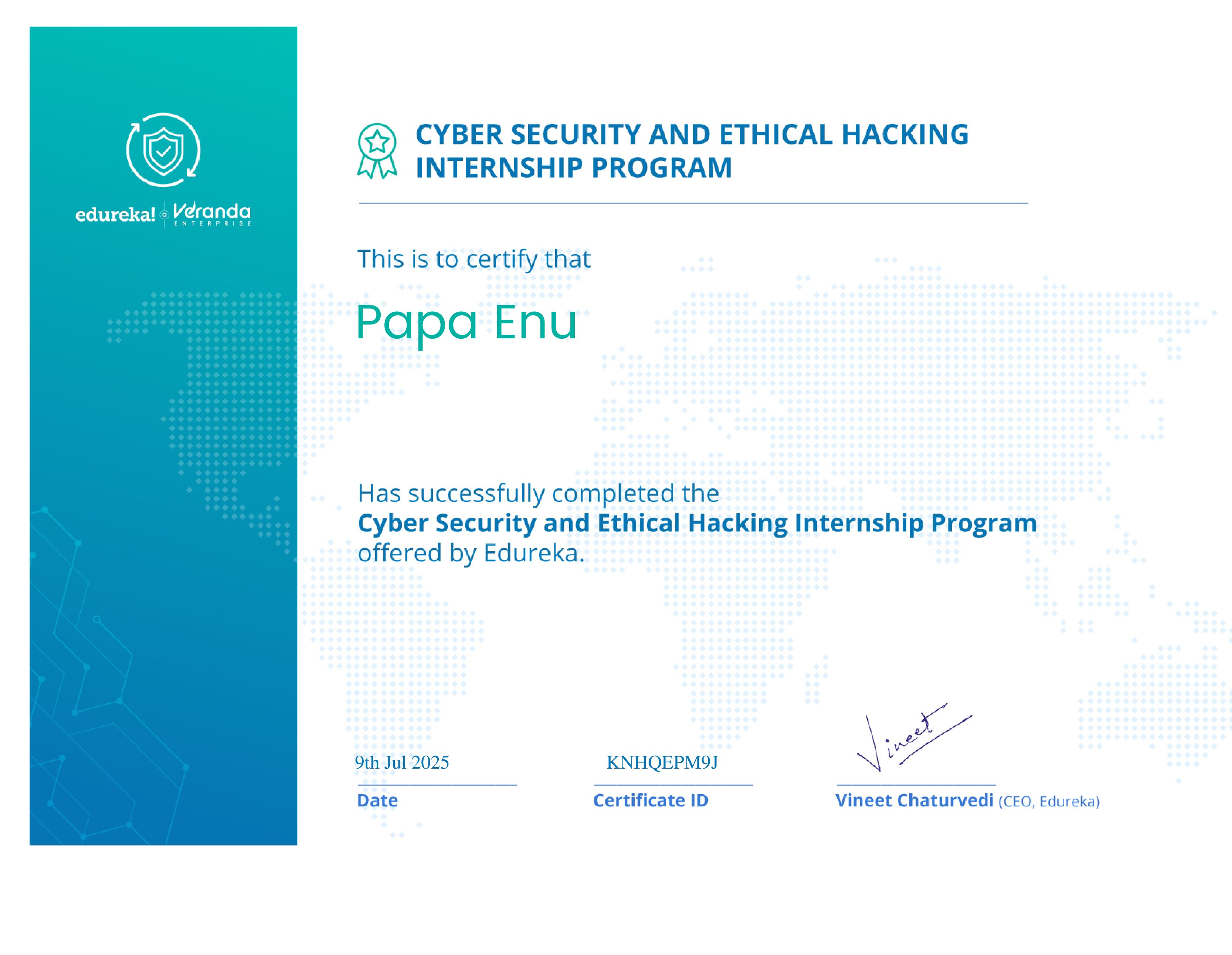 certificate!