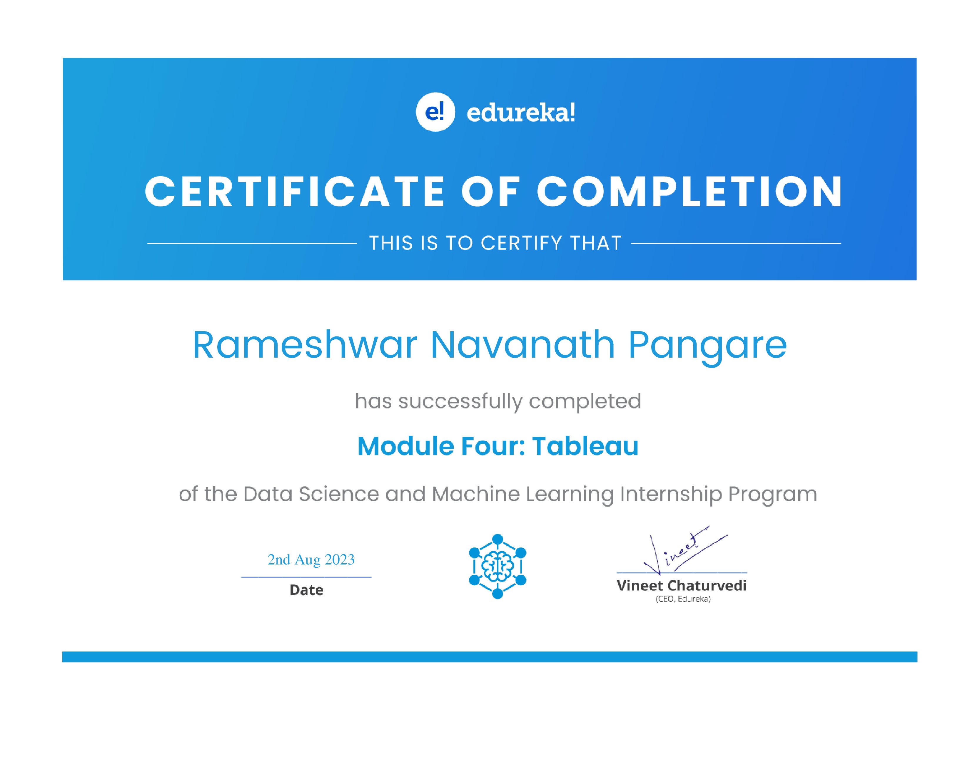 certificate!