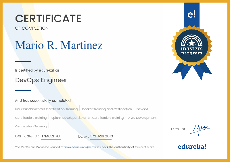 certificate!