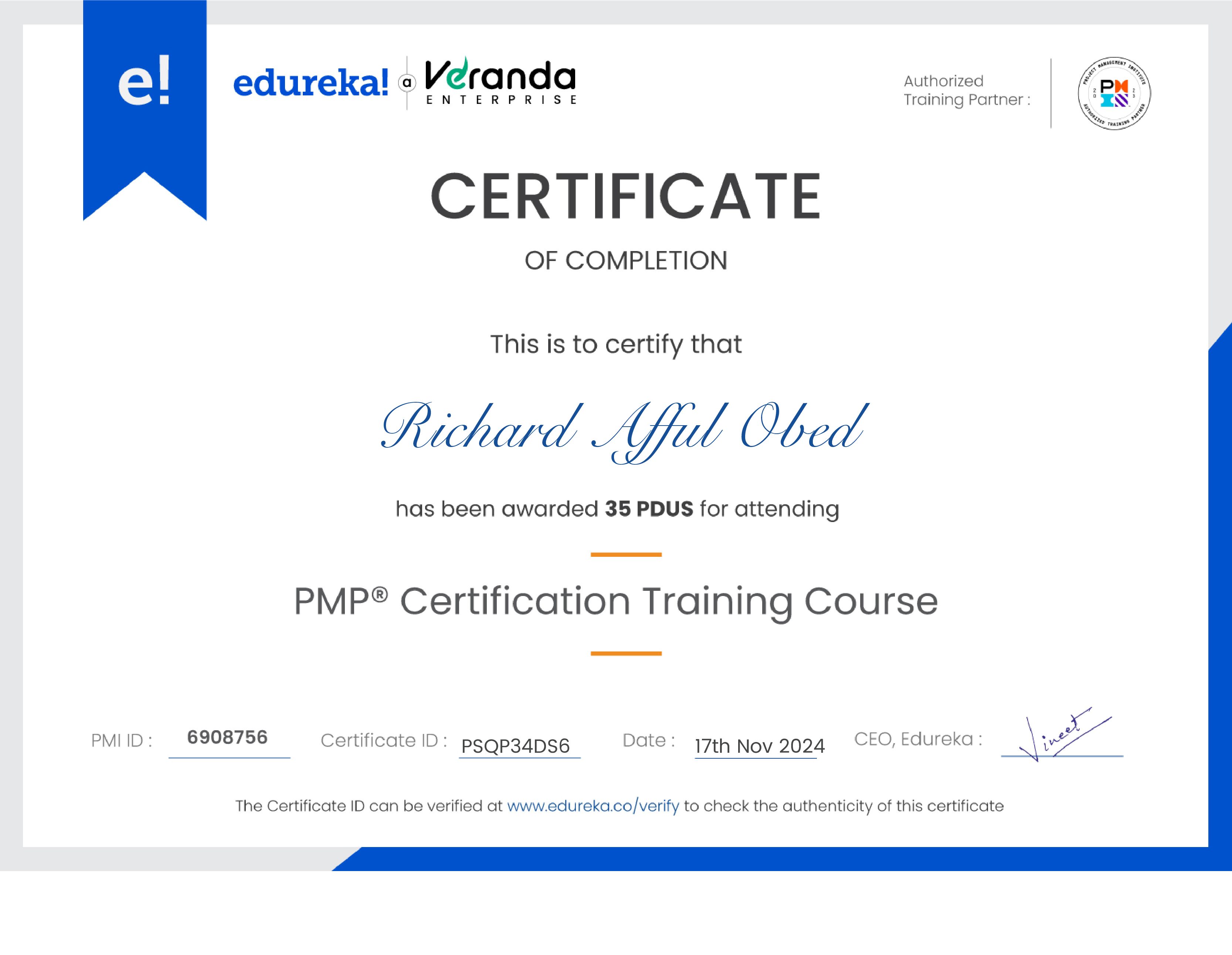 certificate!