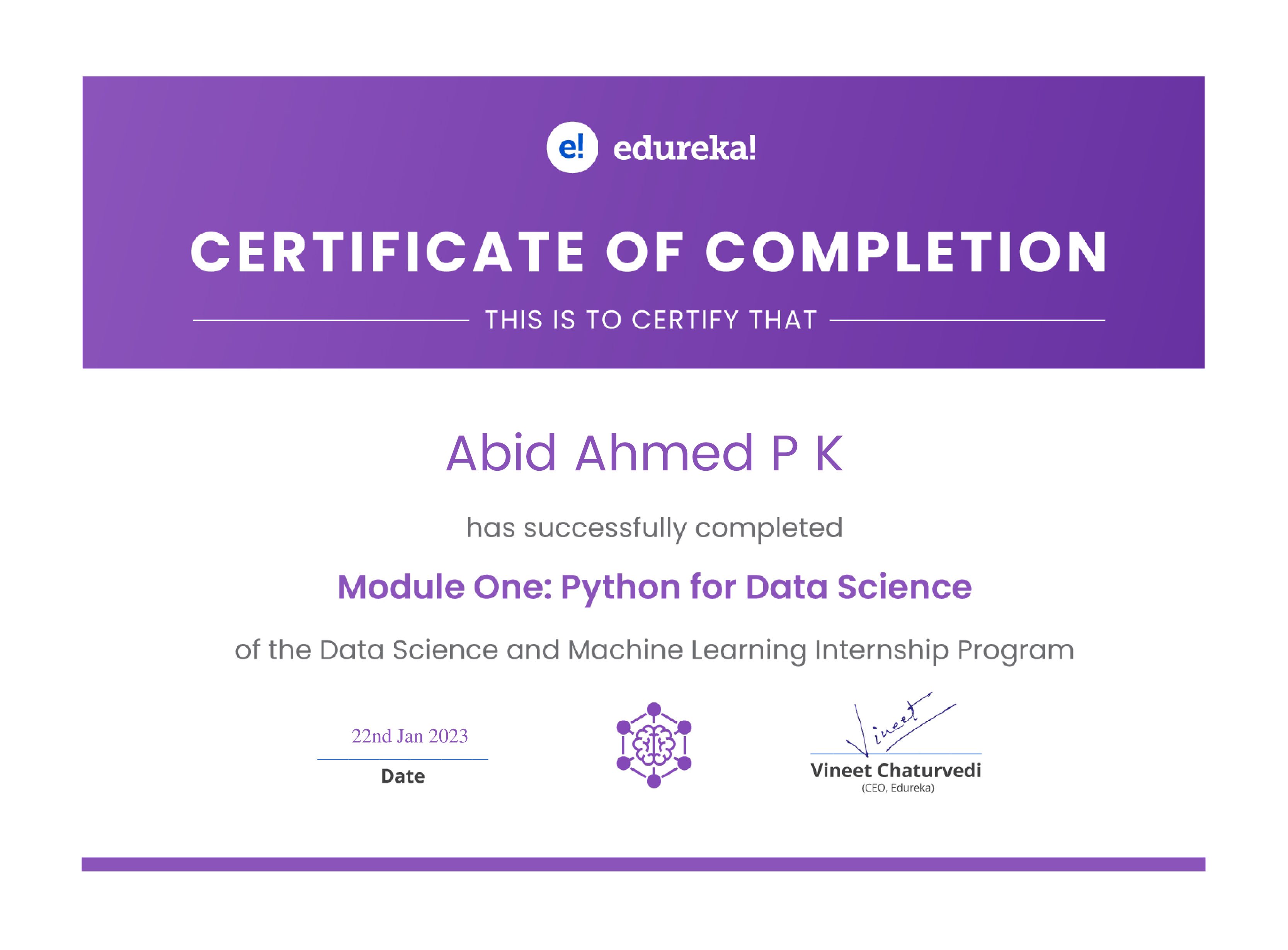 certificate!
