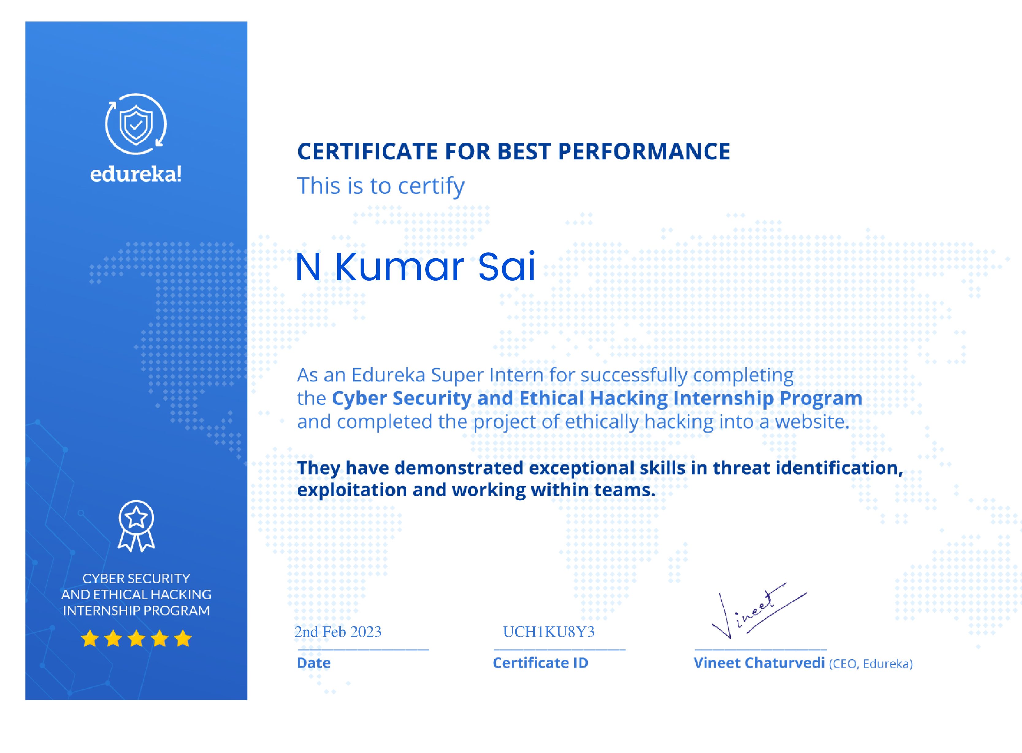 certificate!