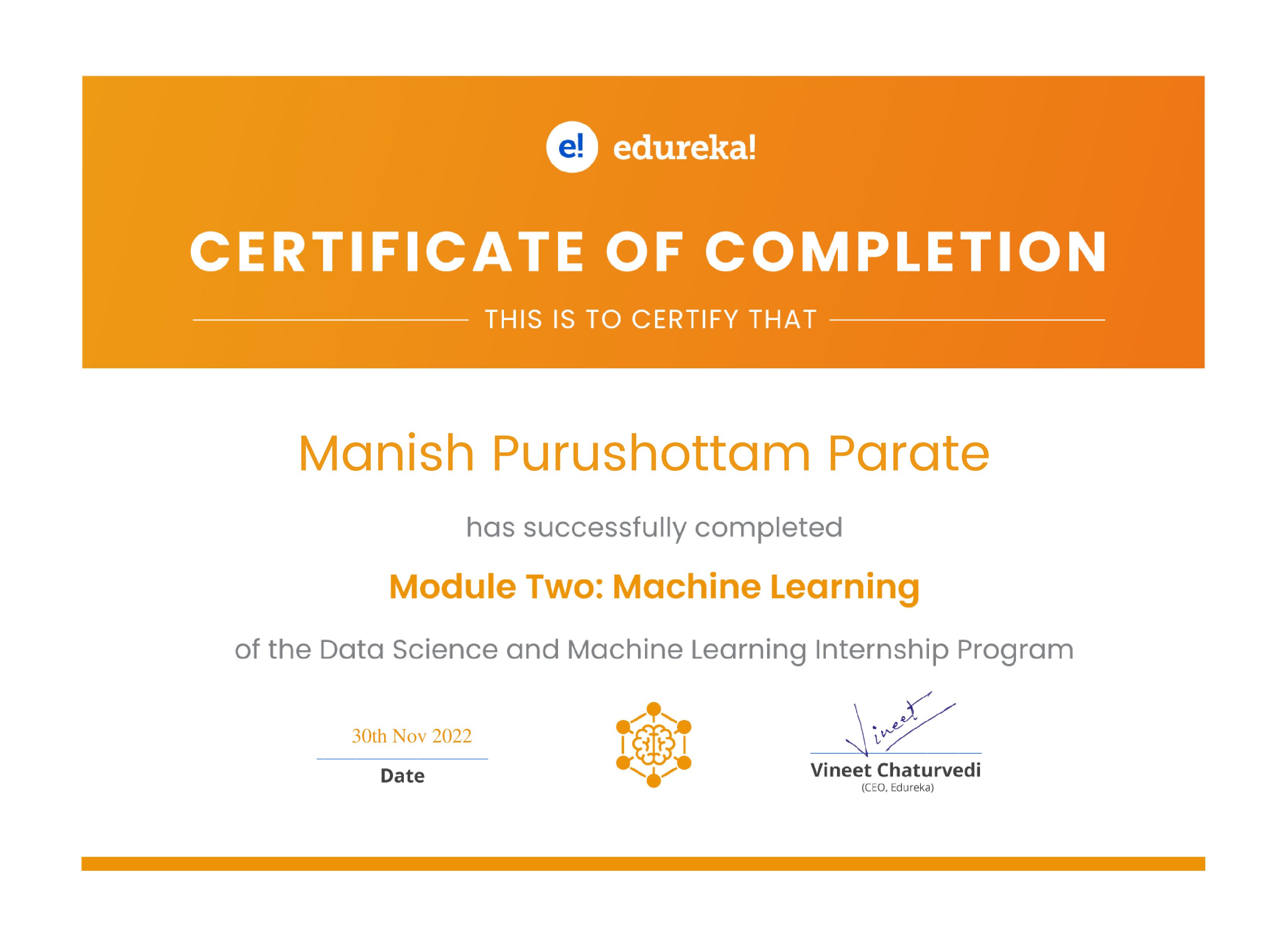 certificate!