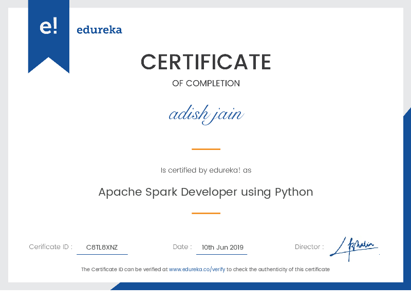 certificate!