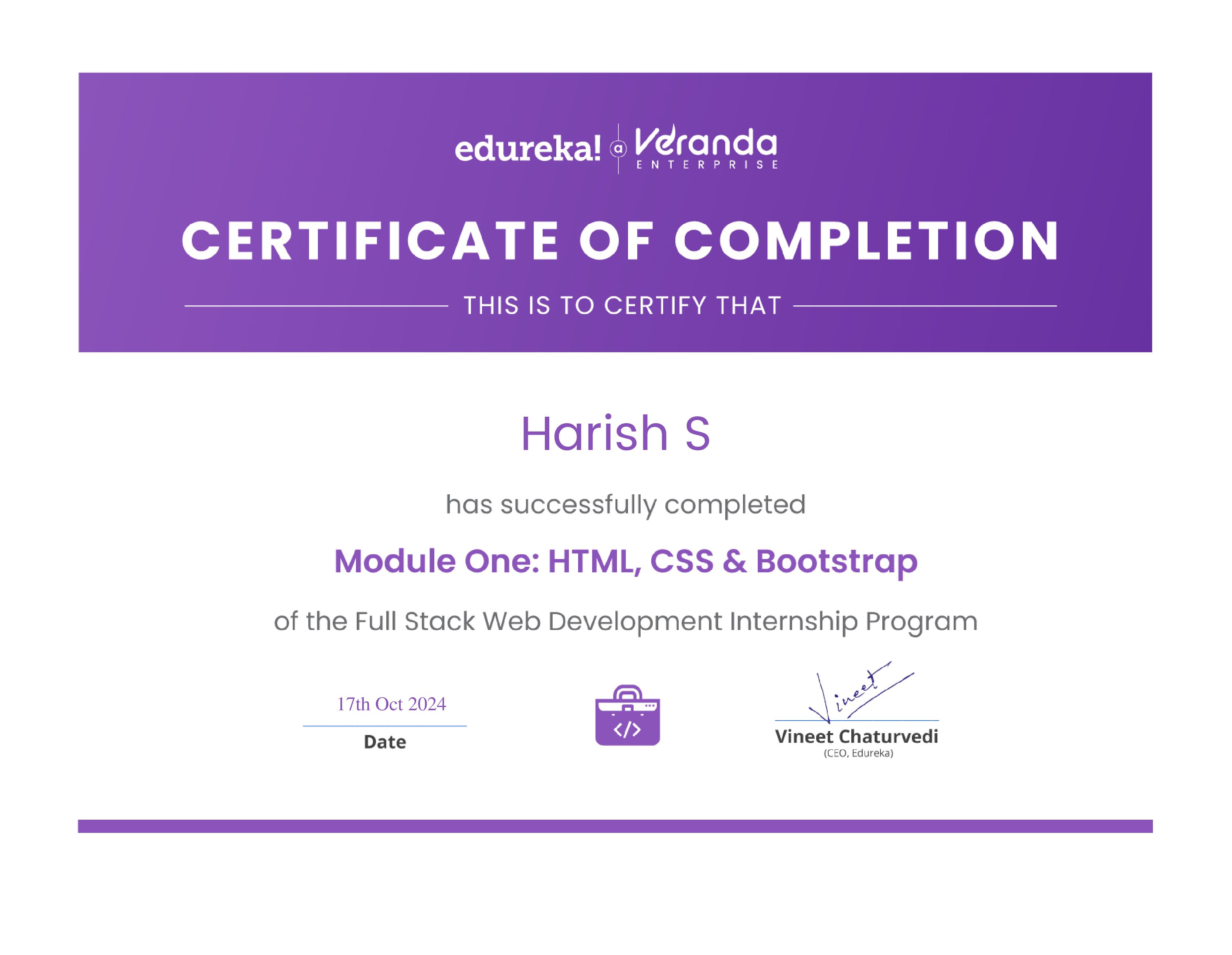 certificate!