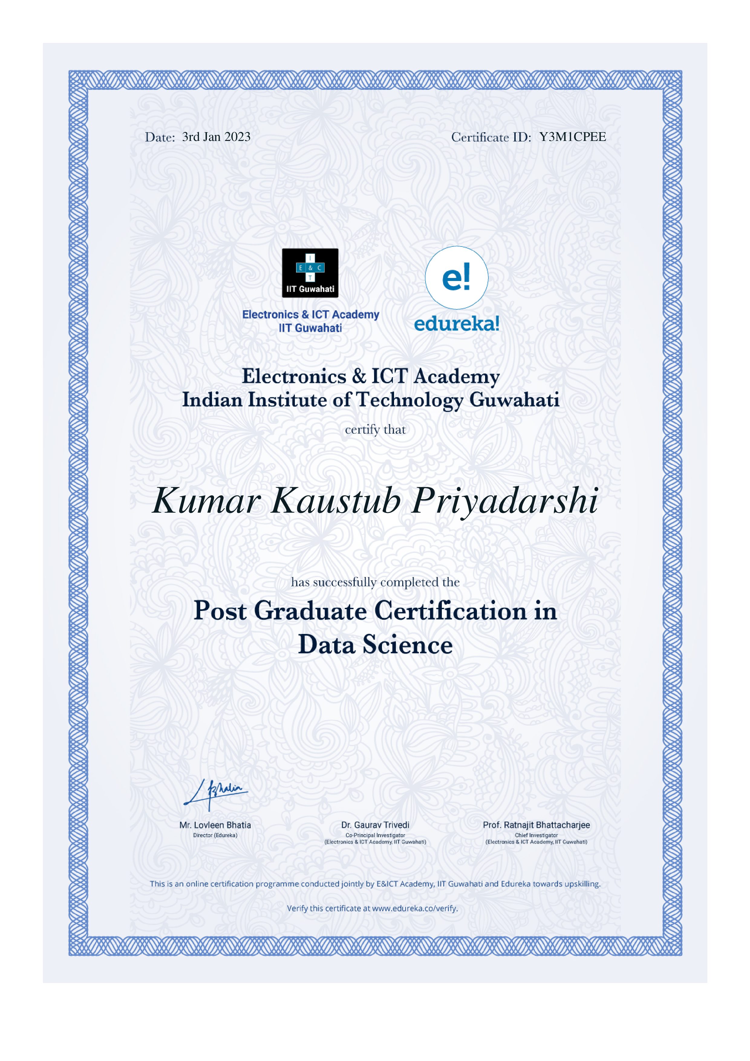 certificate!