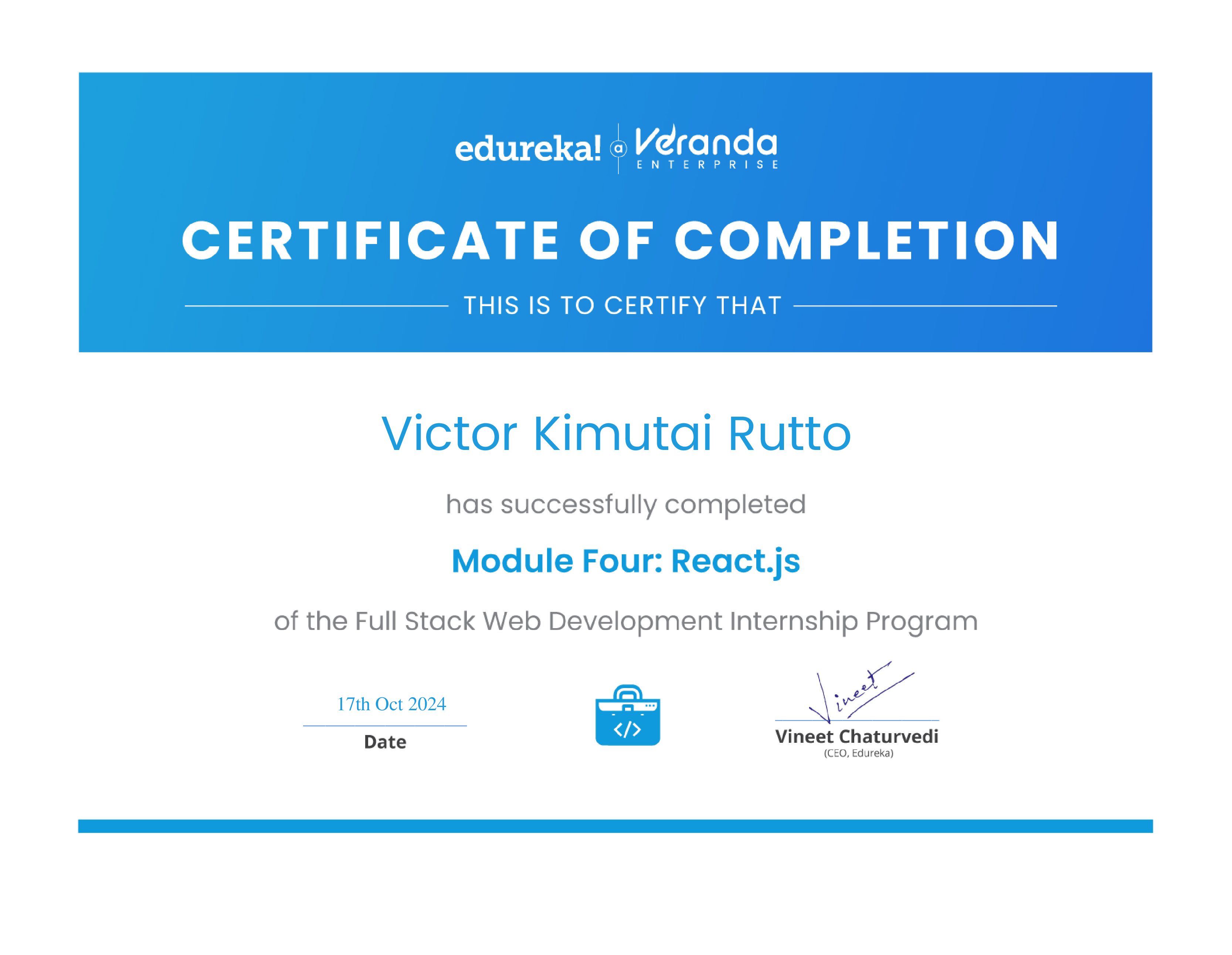 certificate!