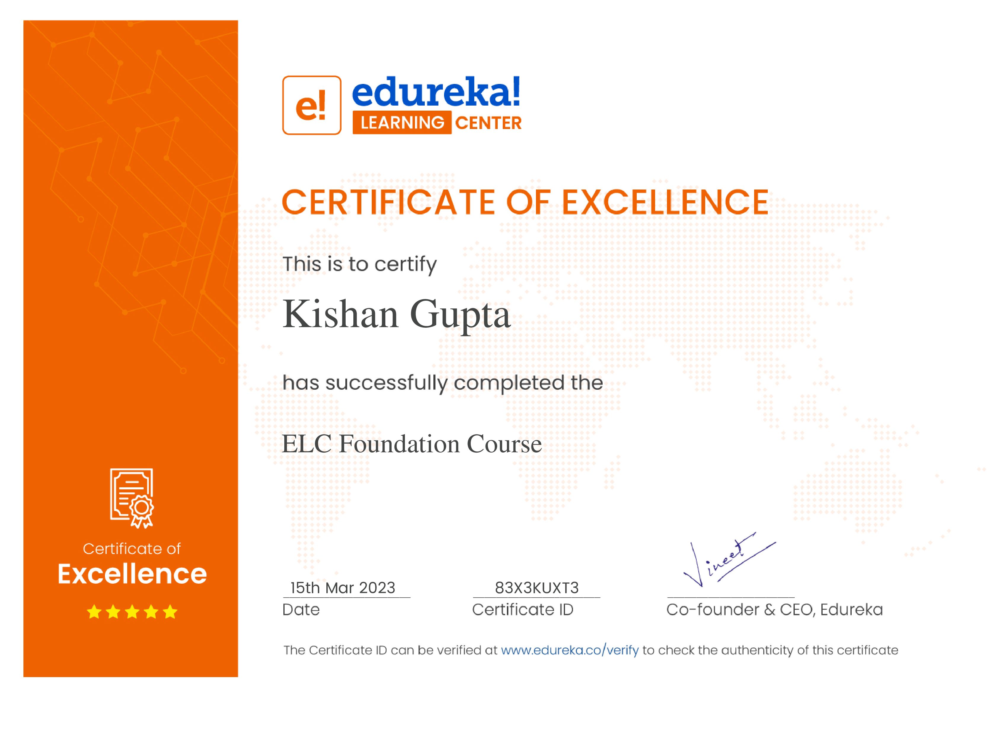 certificate!