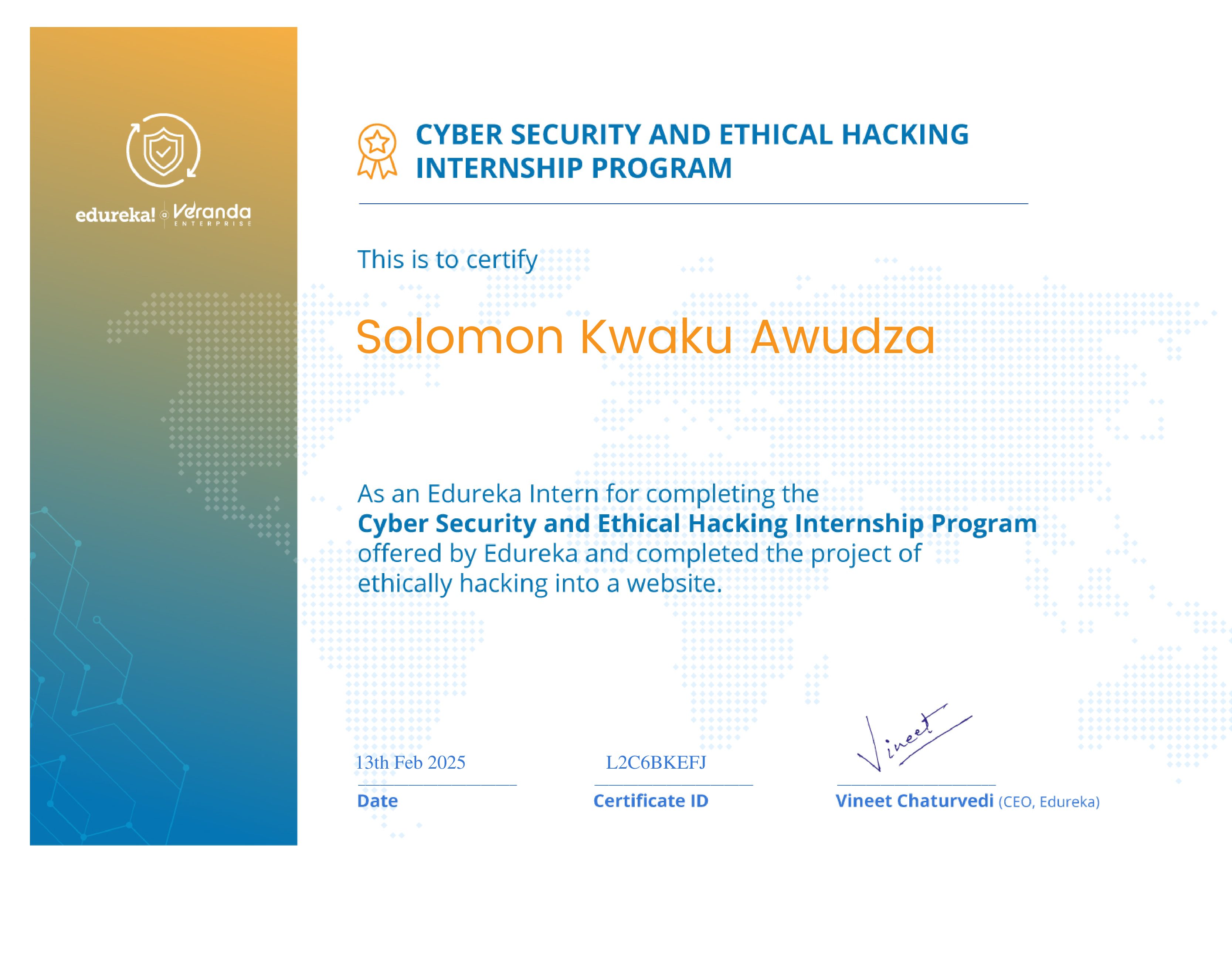 certificate!