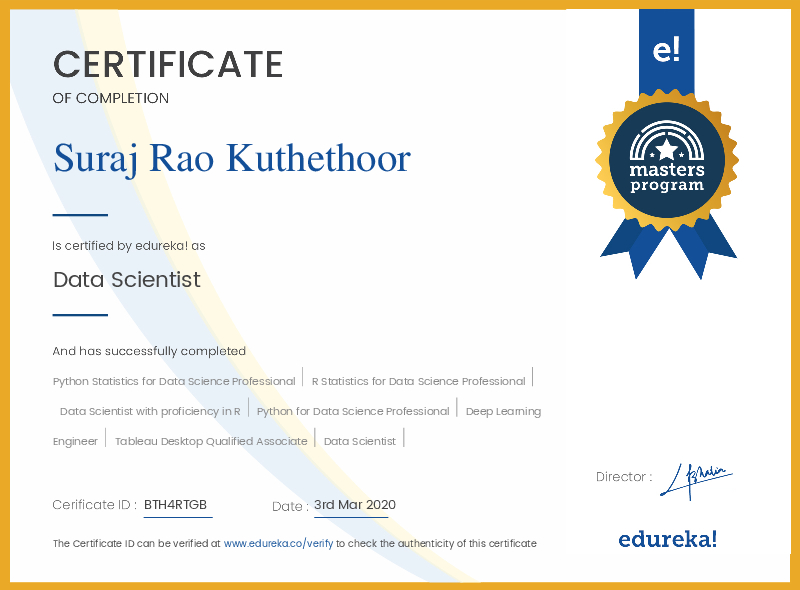 certificate!