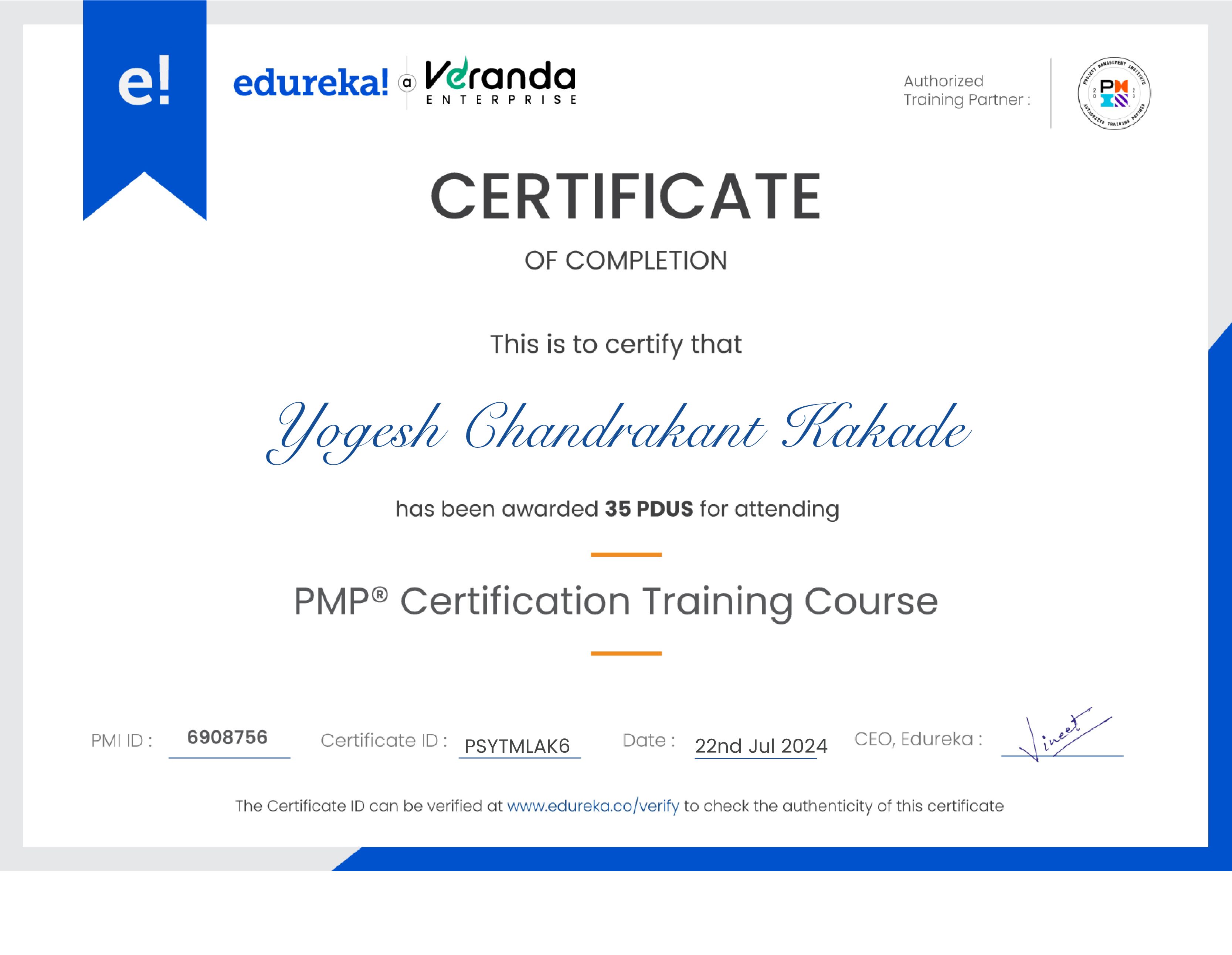 certificate!