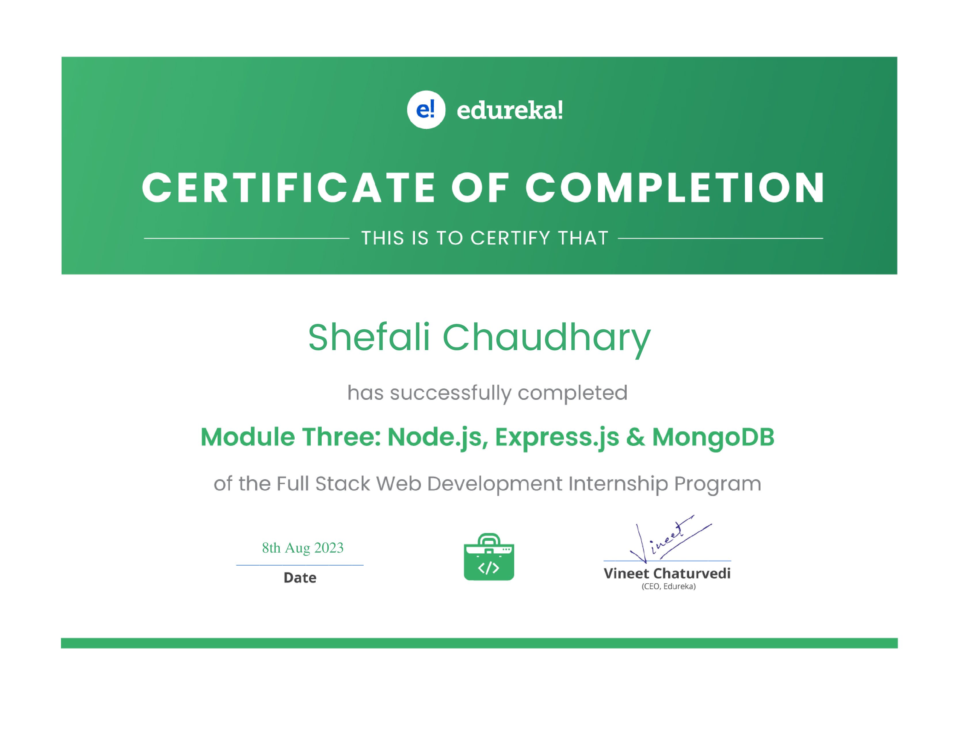 certificate!
