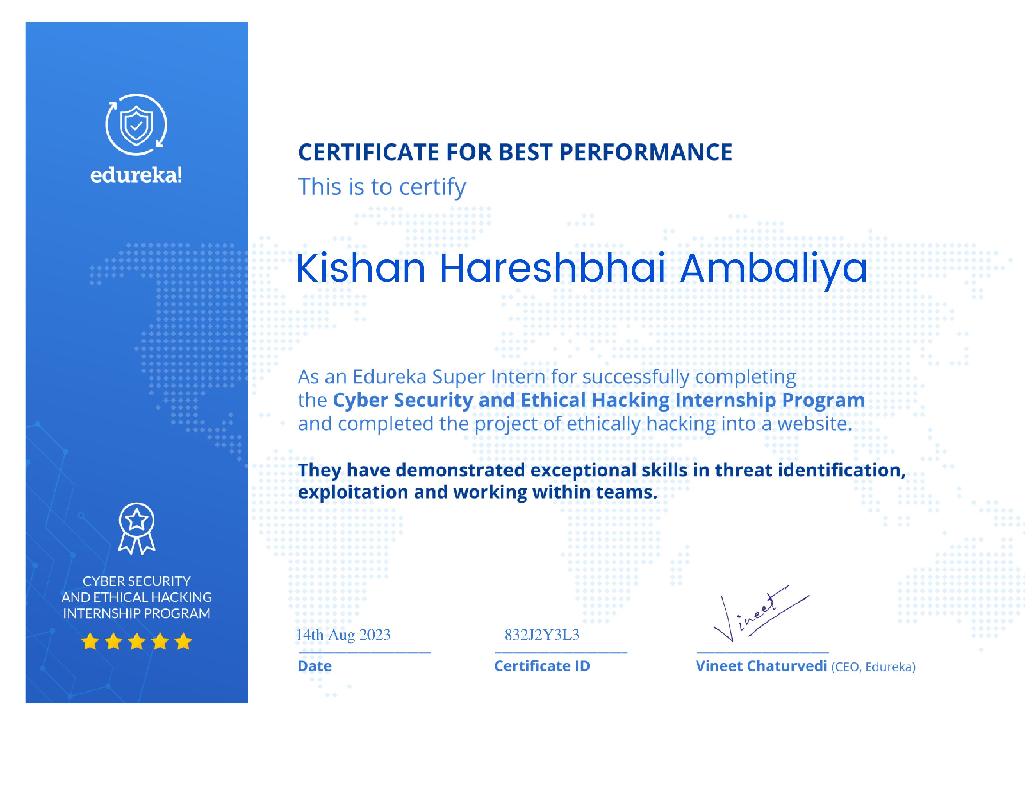 certificate!