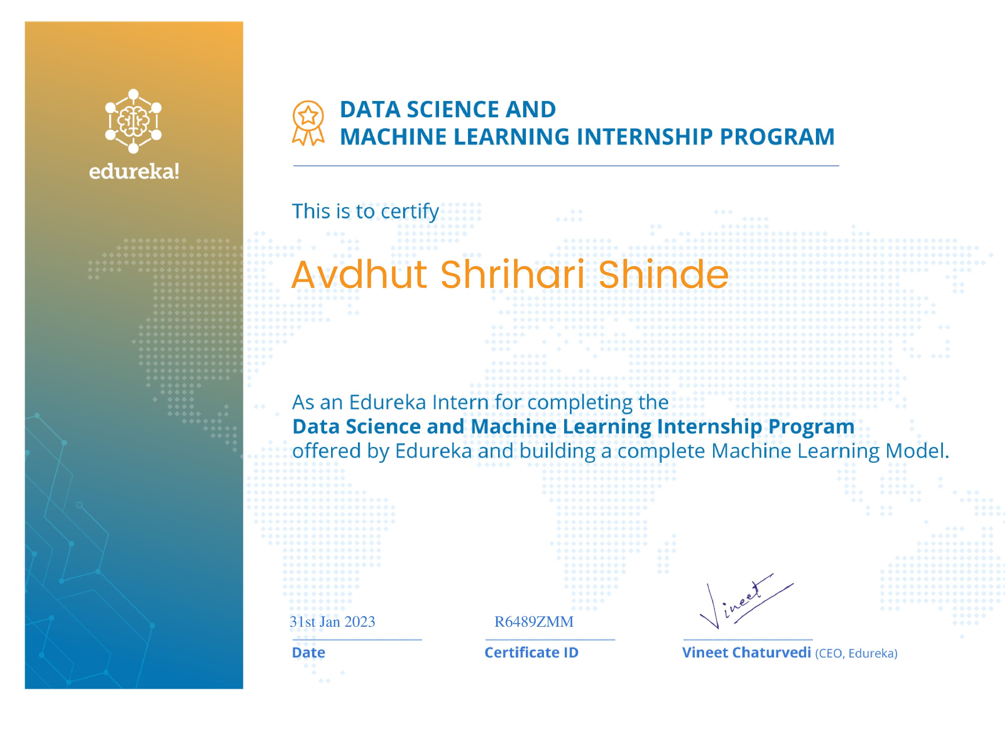 certificate!