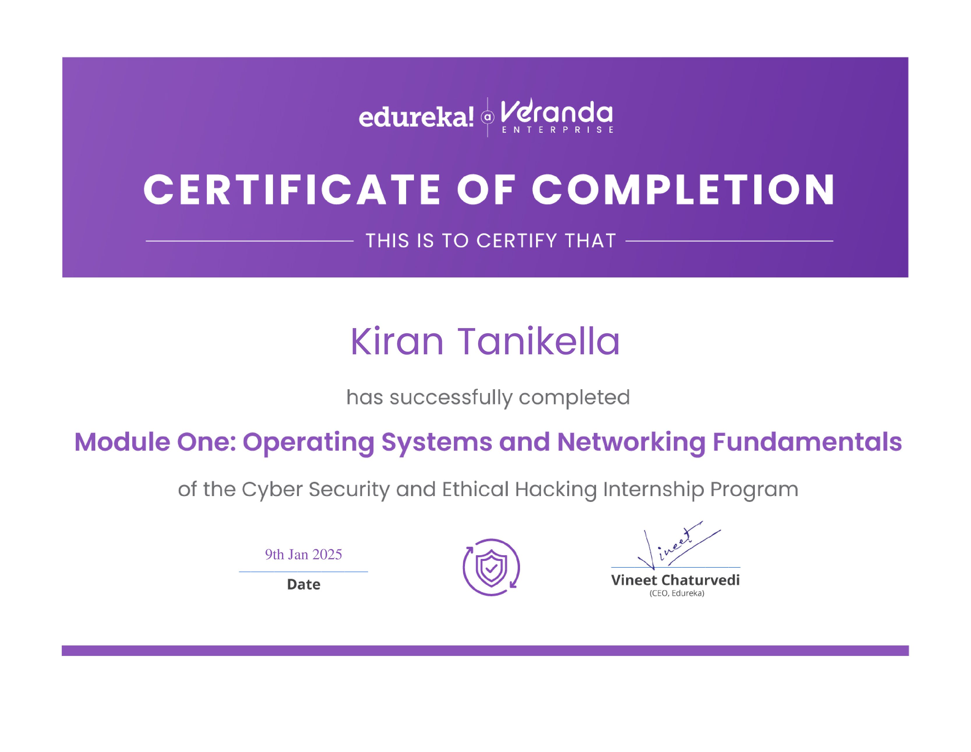 certificate!