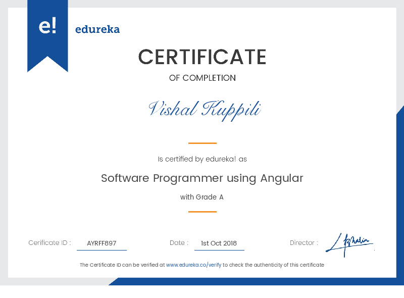 certificate!