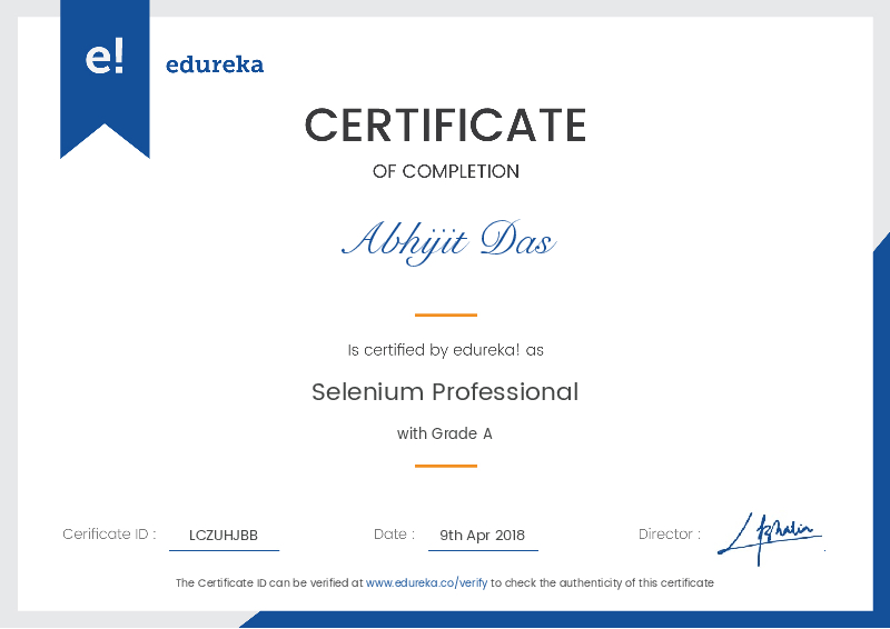 certificate!