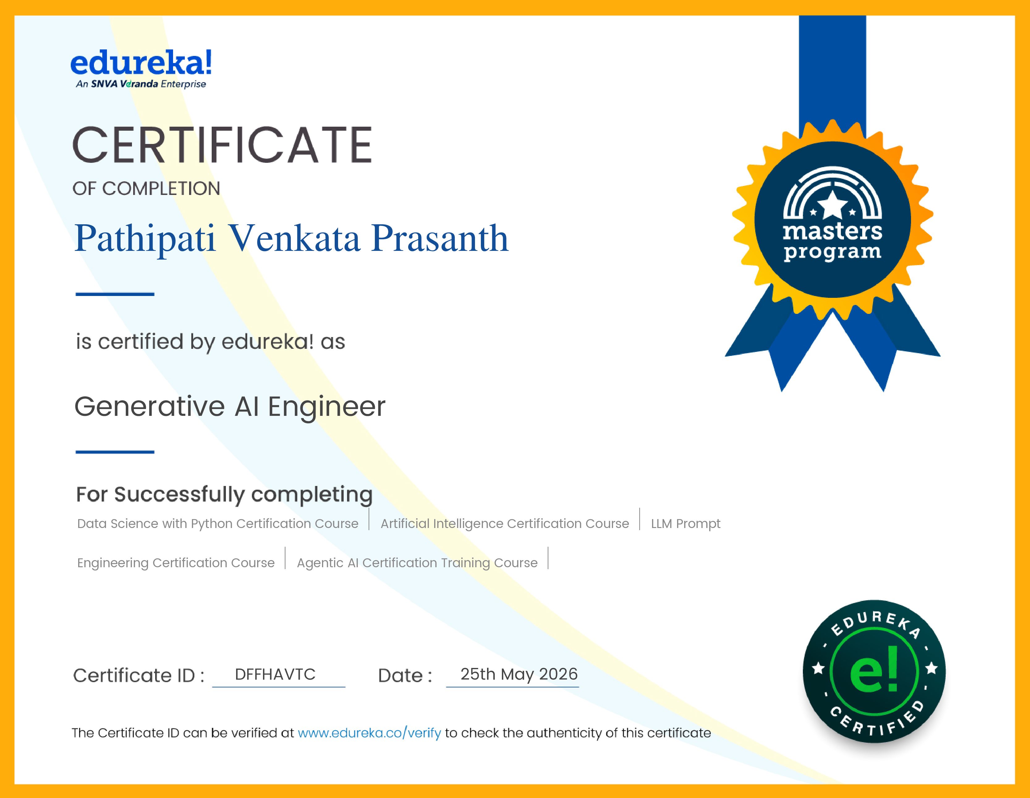 certificate!
