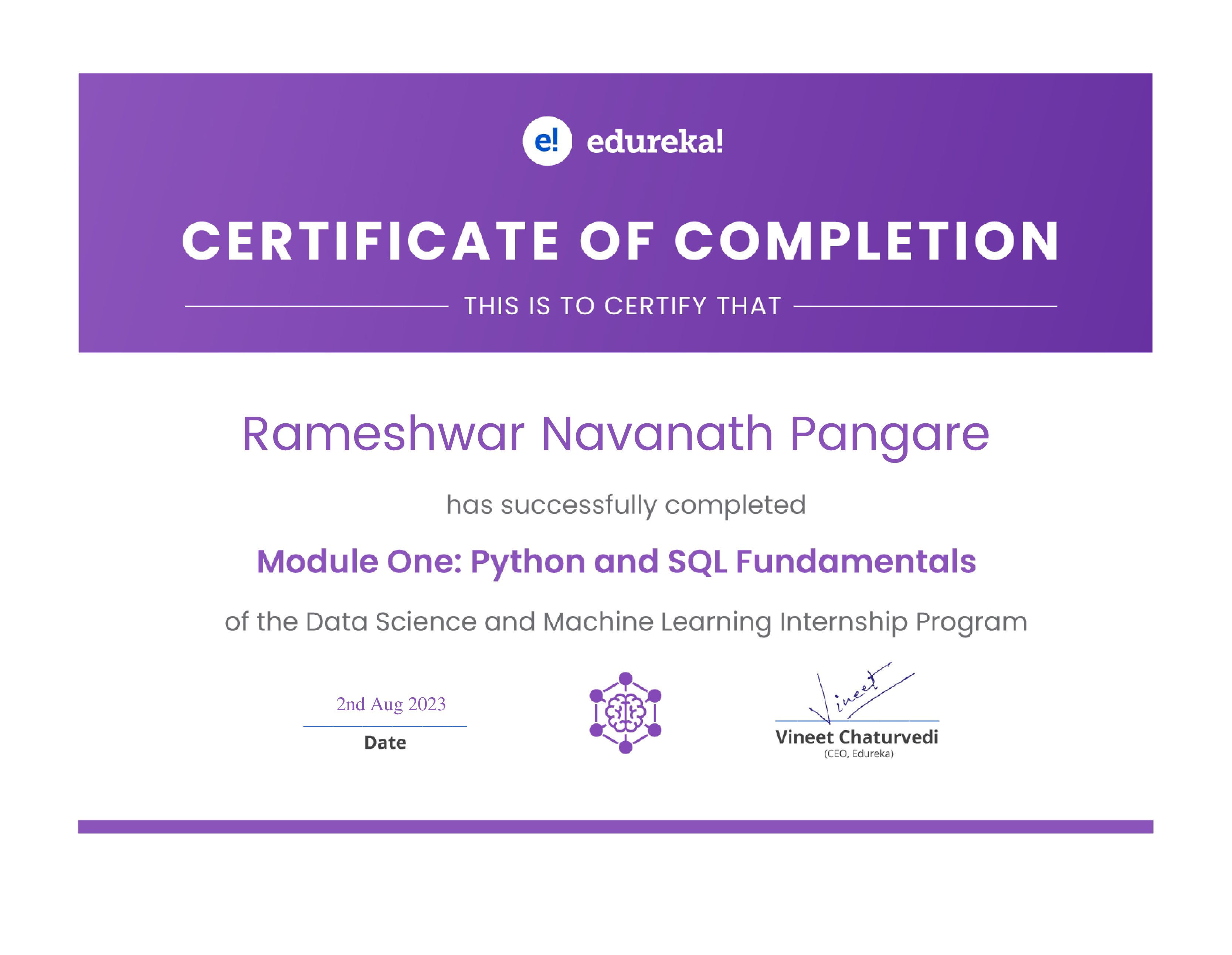 certificate!