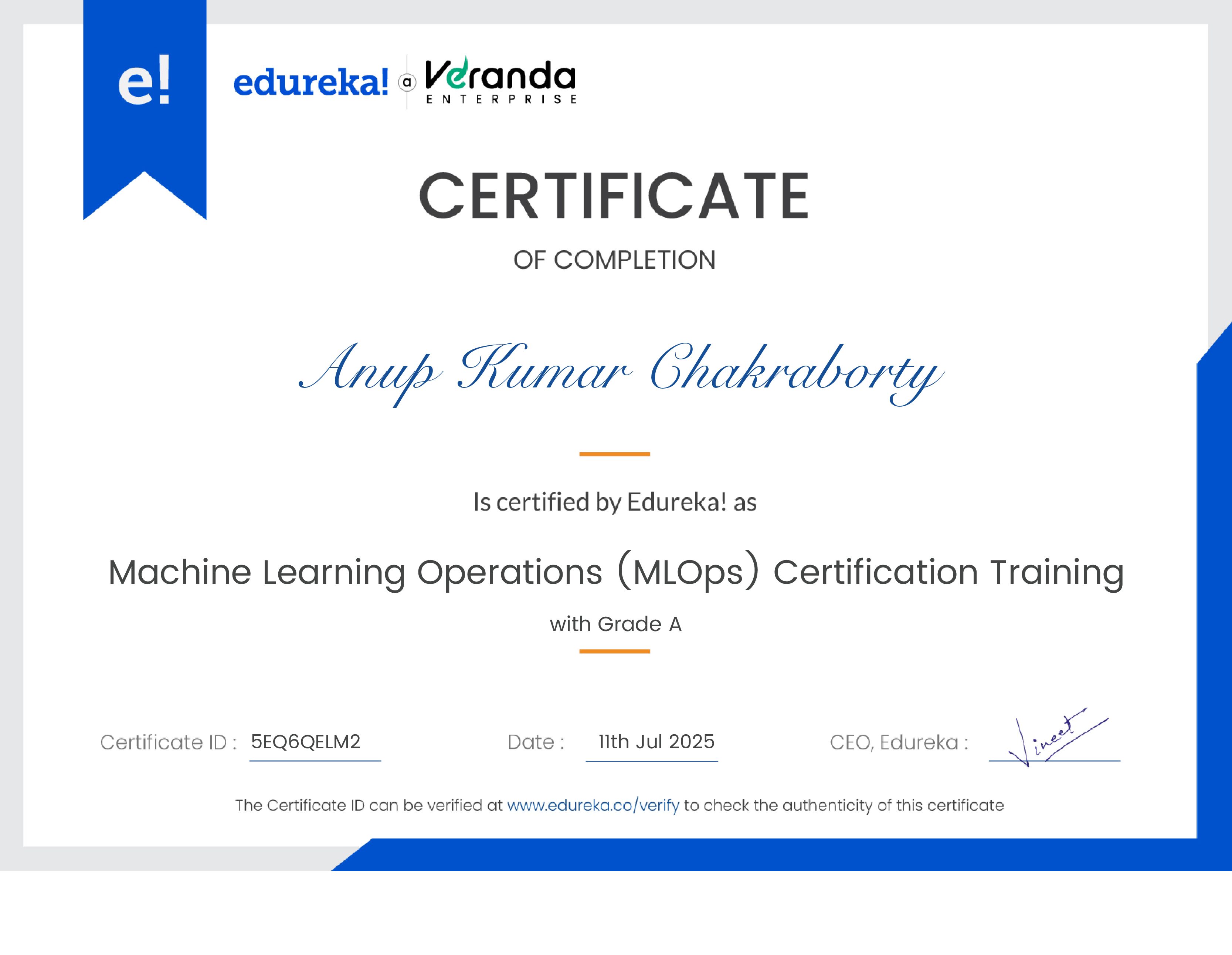 certificate!