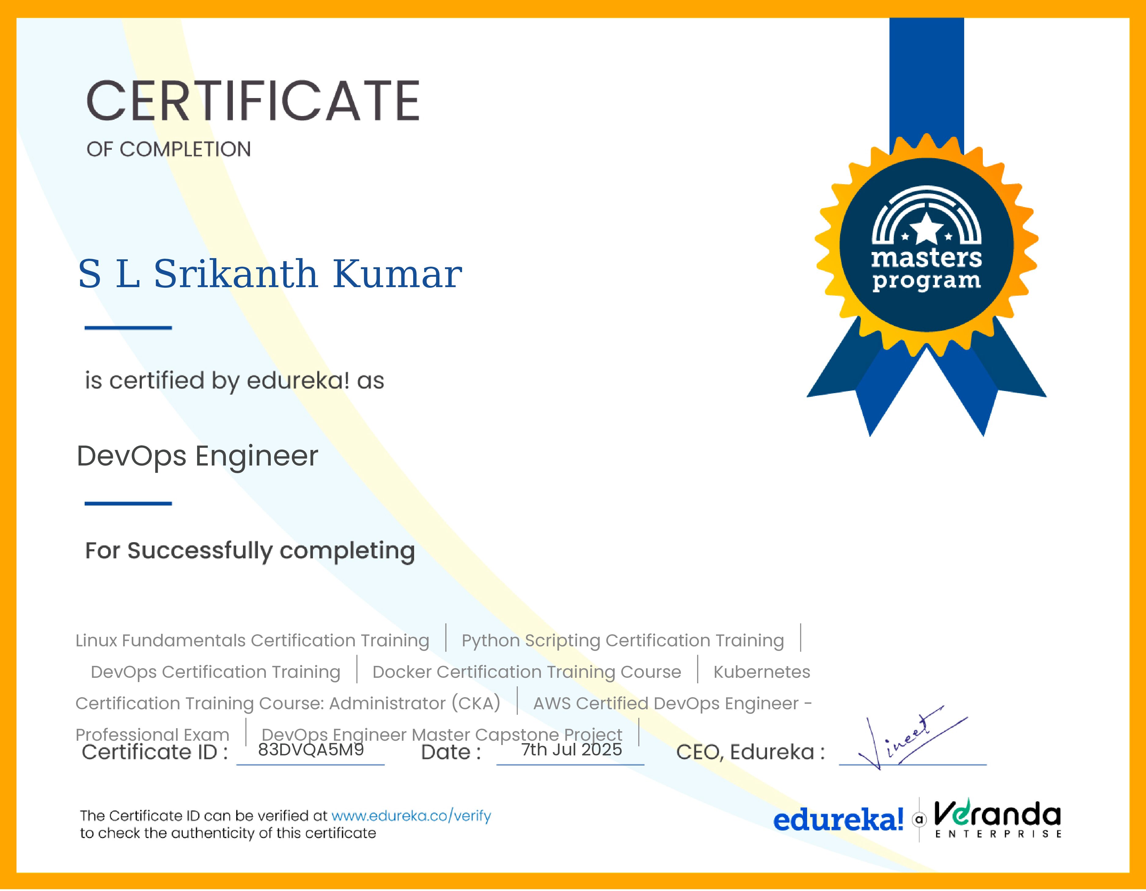 certificate!