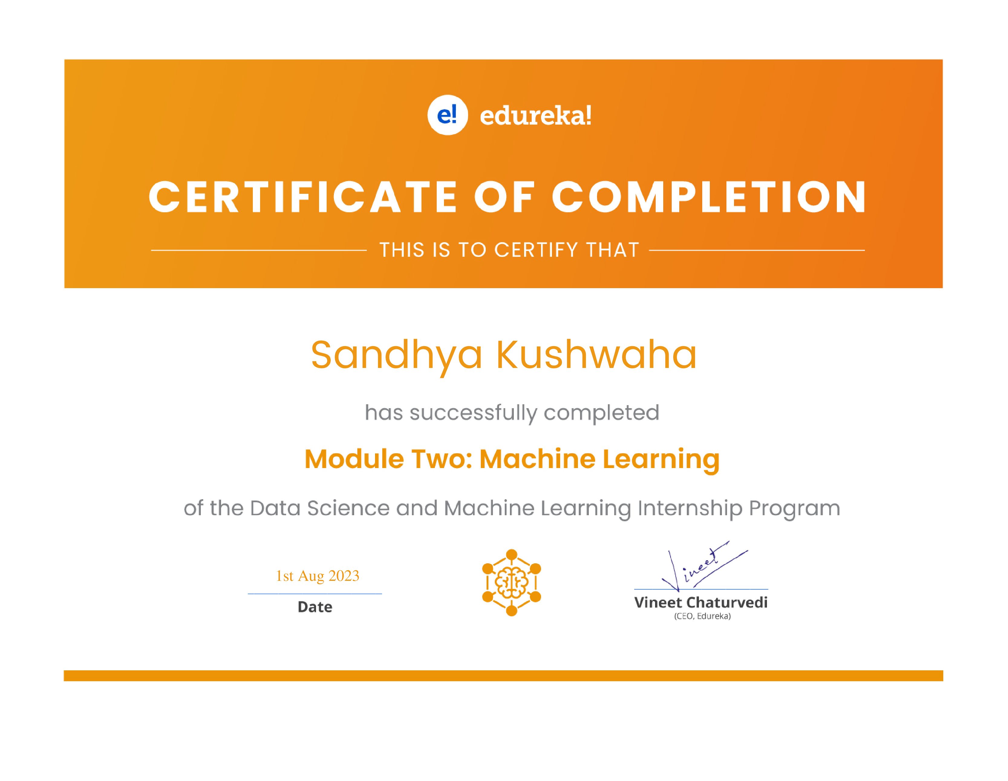 certificate!