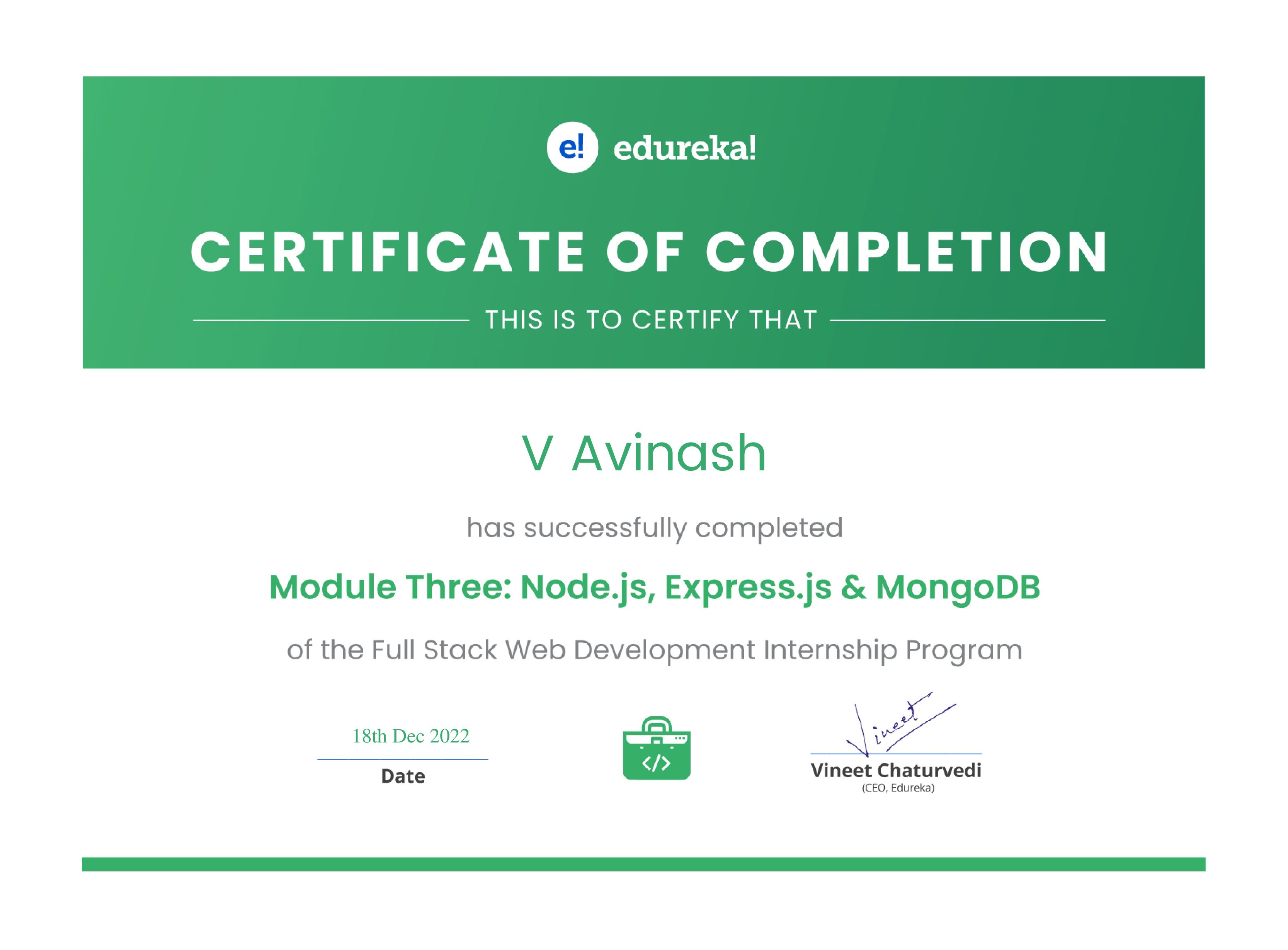 certificate!