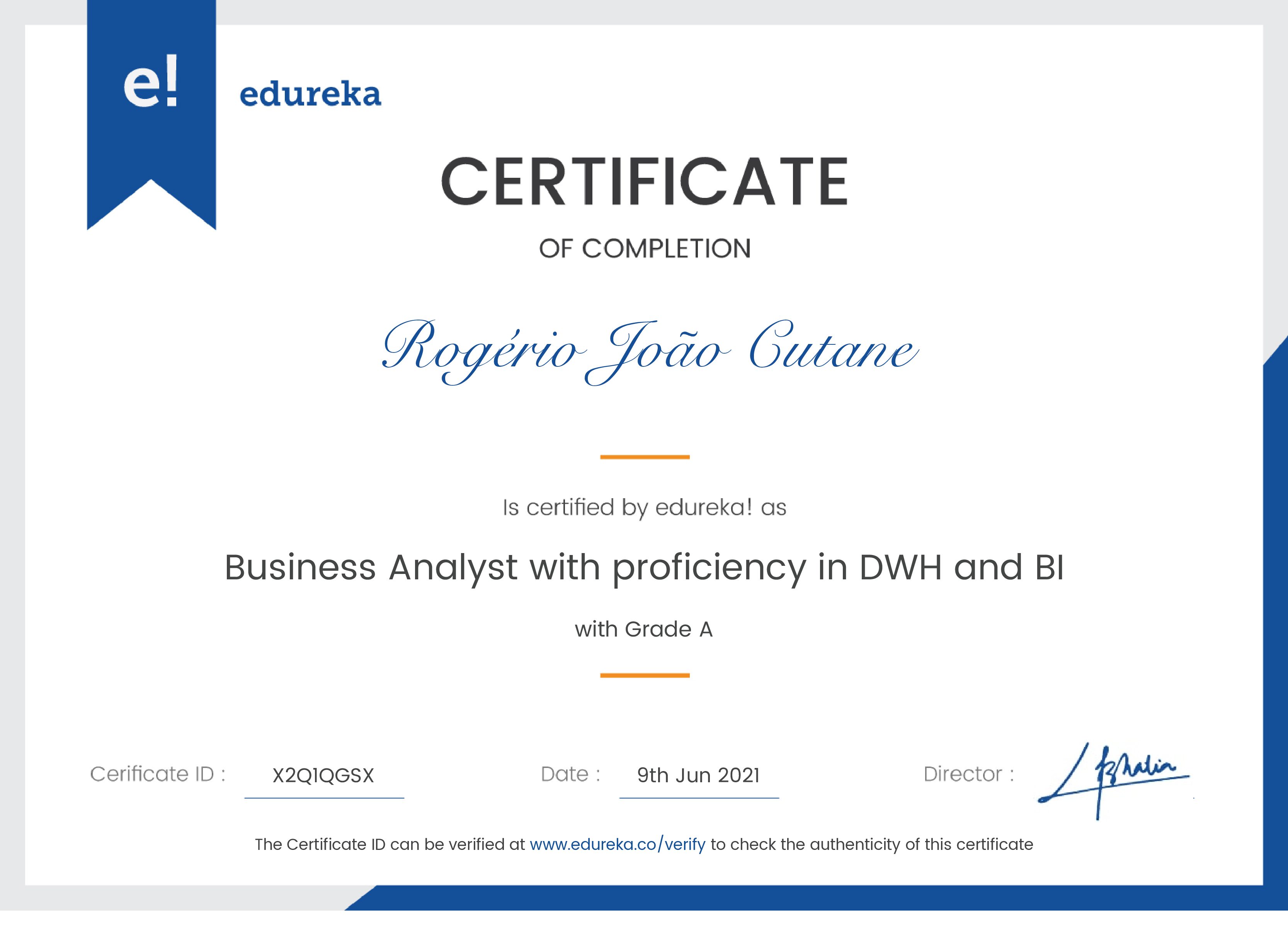 certificate!