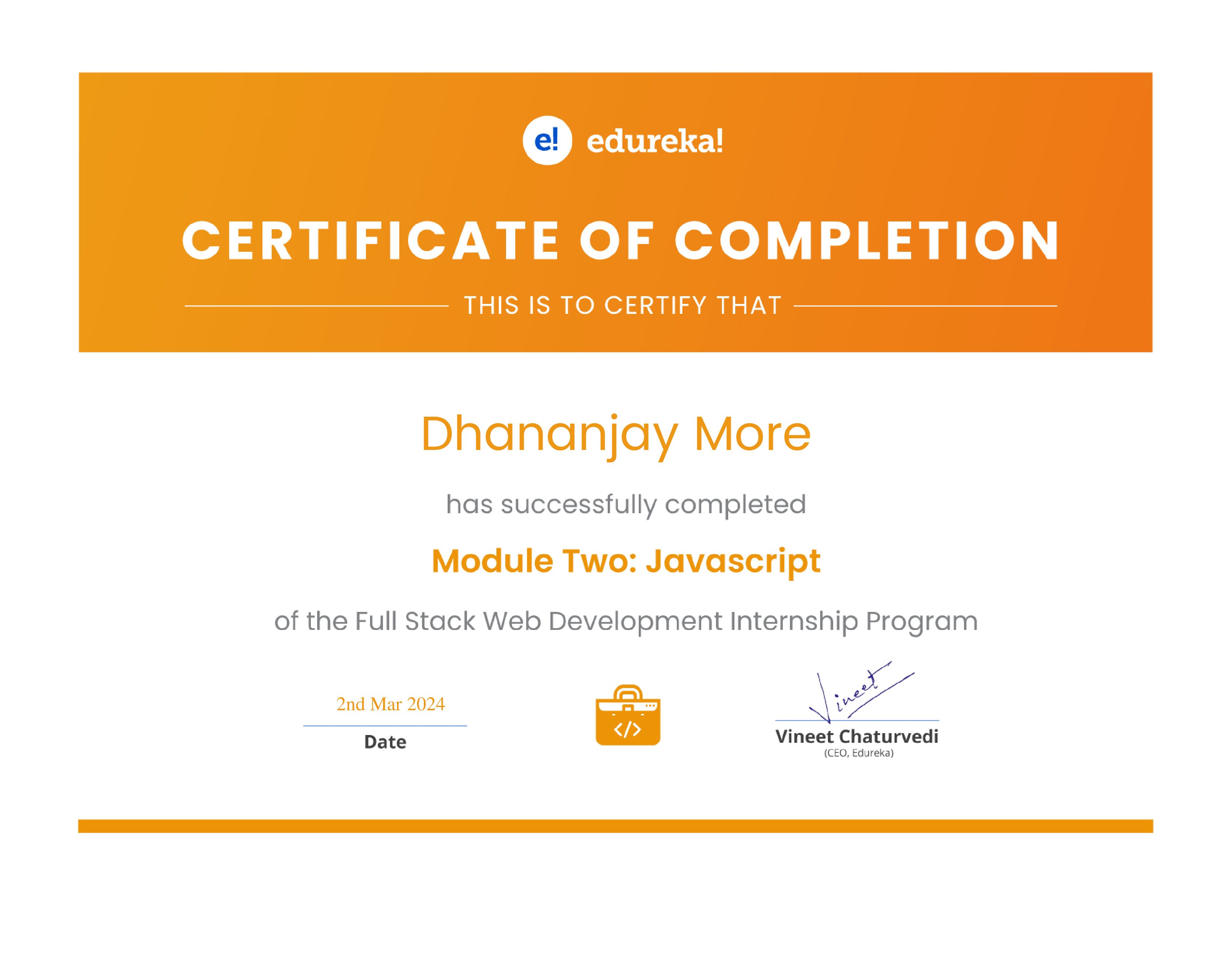 certificate!