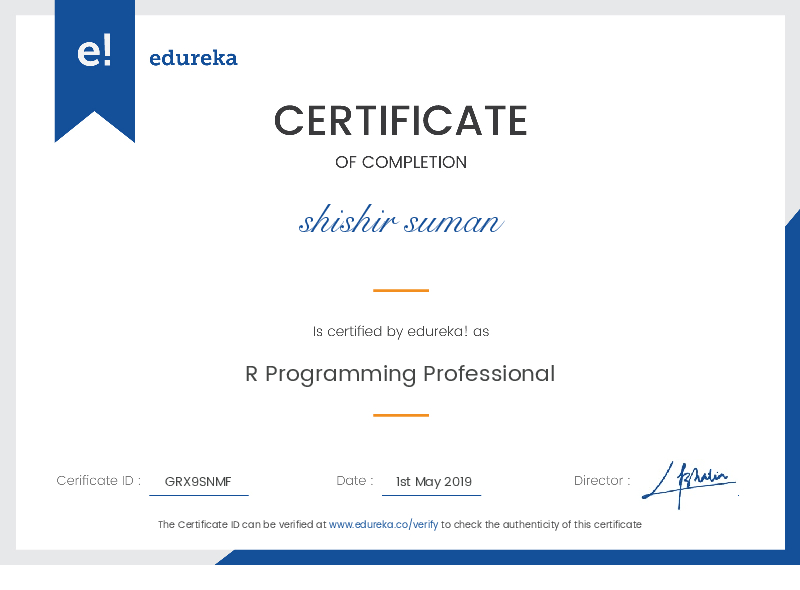 certificate!