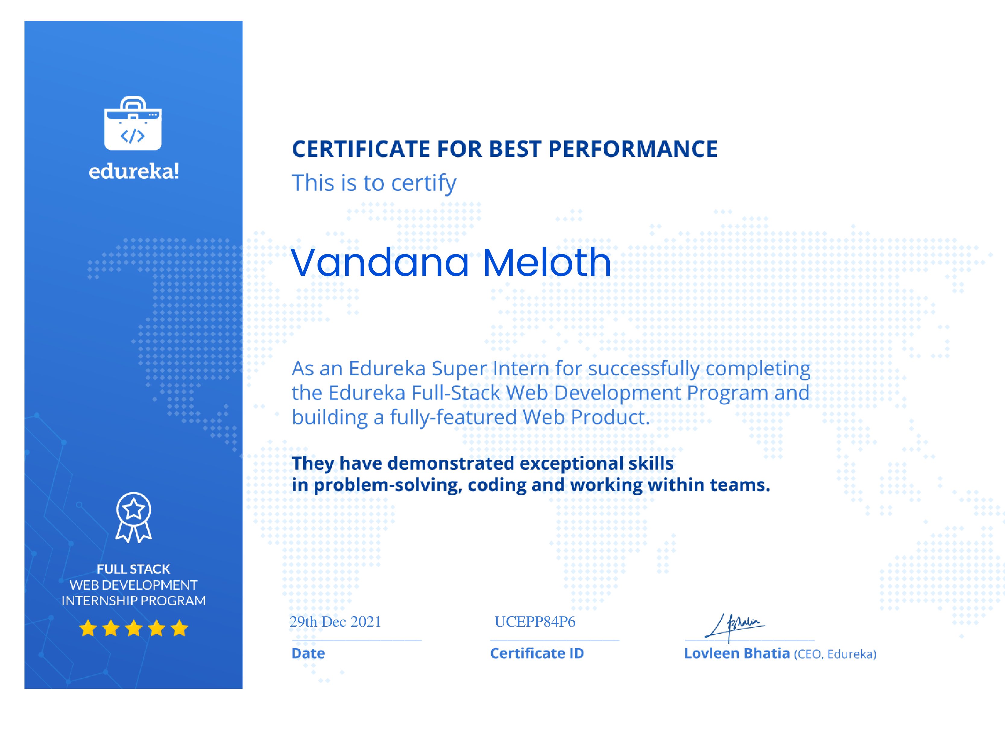 certificate!