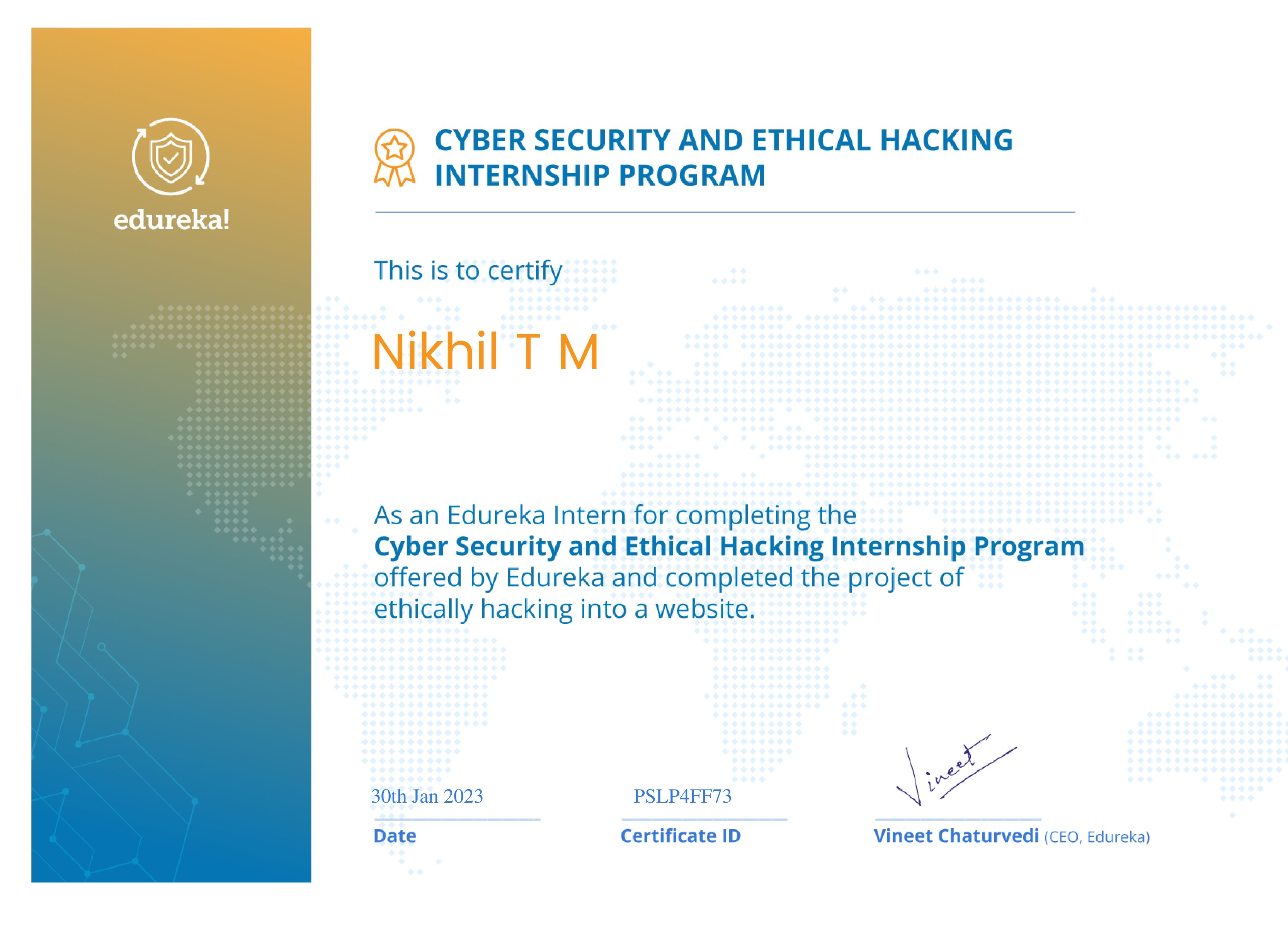 certificate!