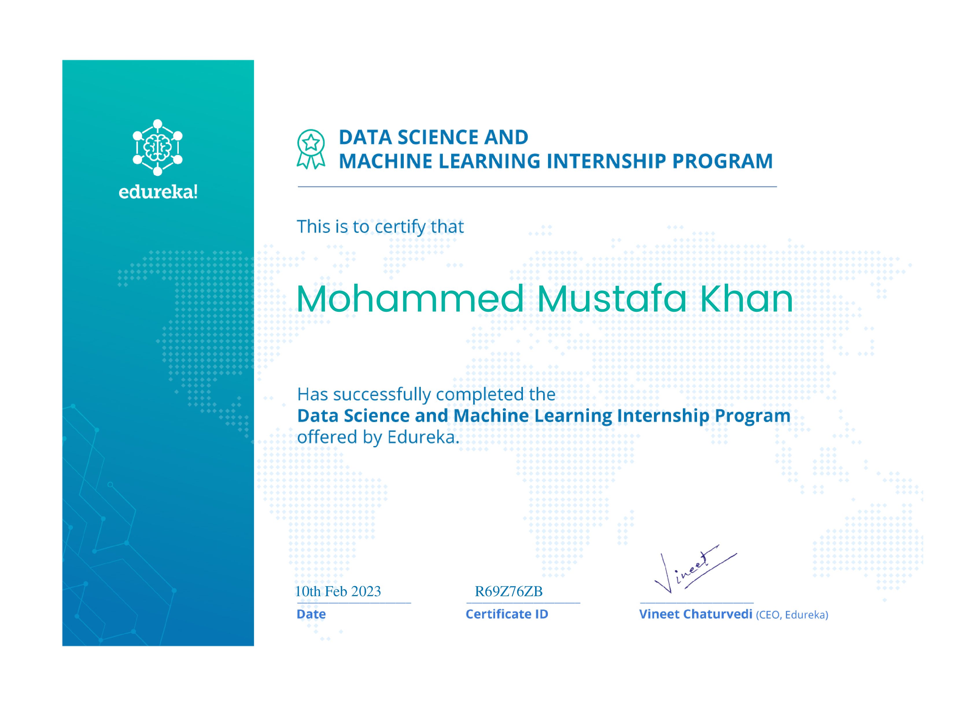 certificate!