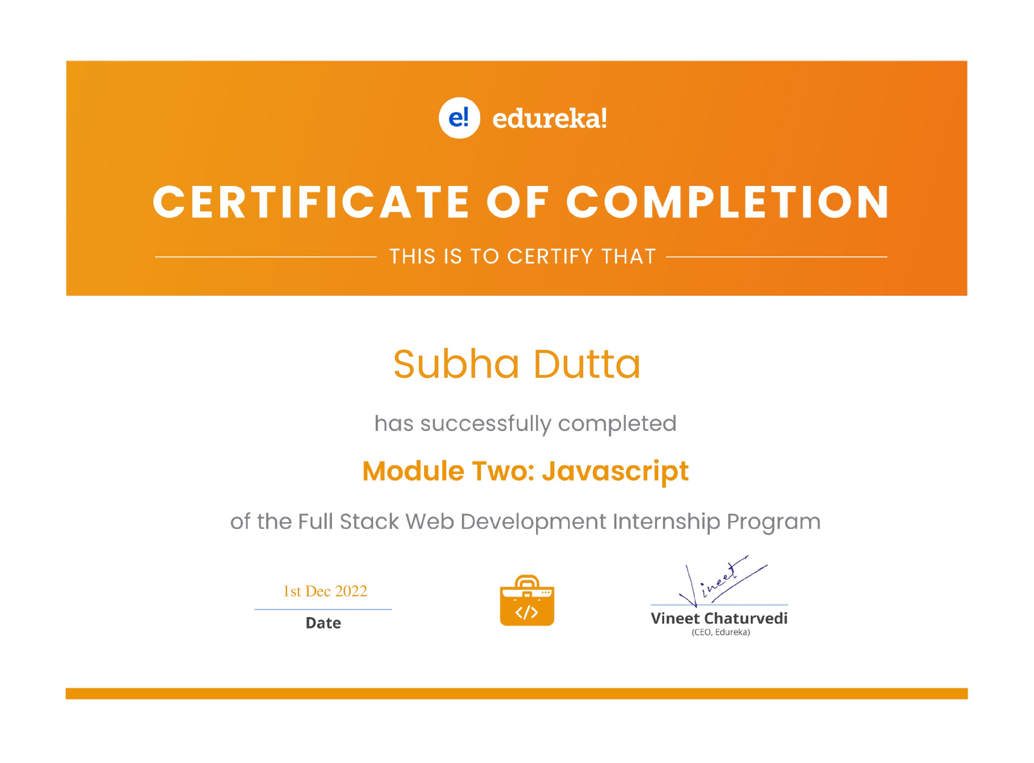 certificate!