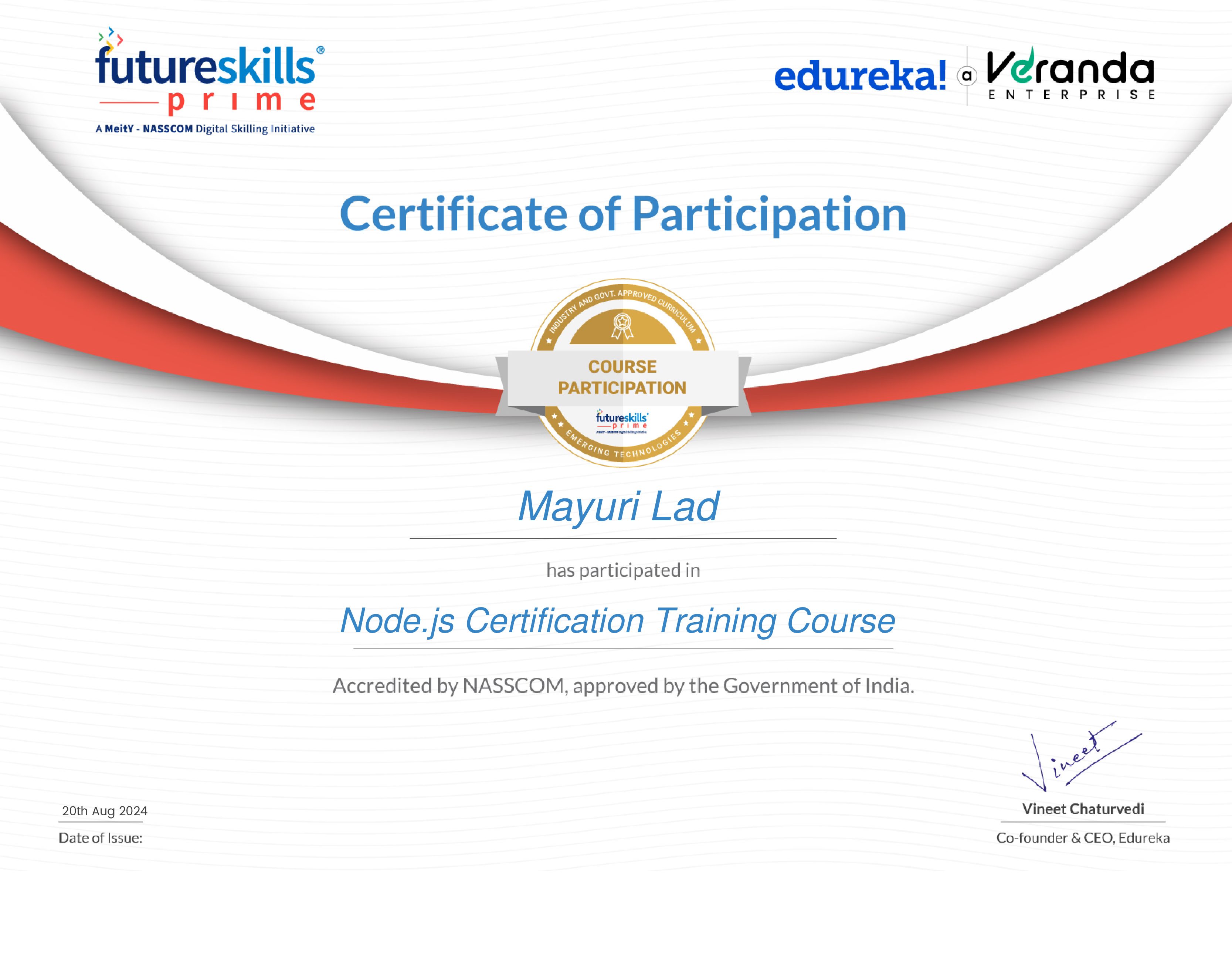 certificate!