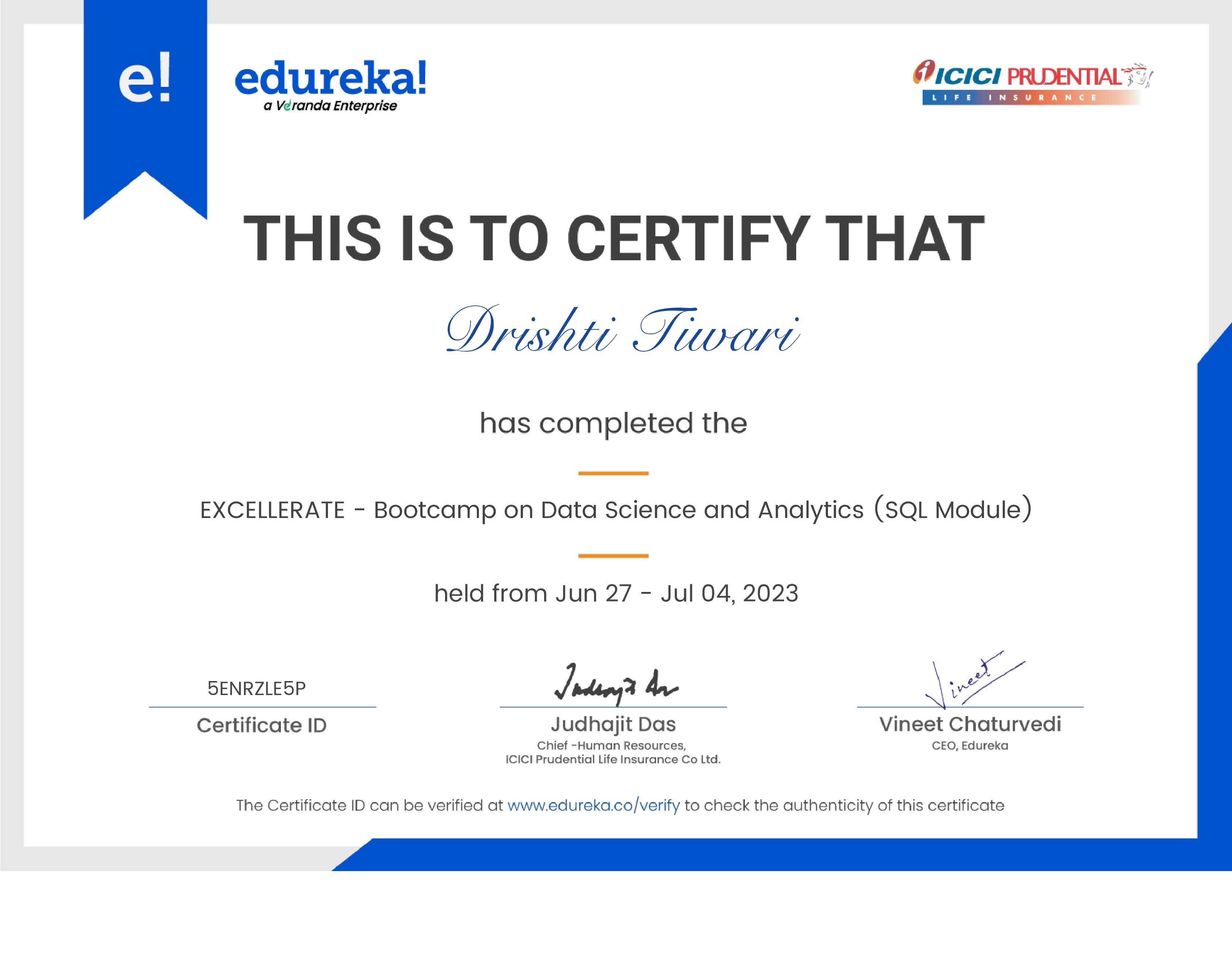 certificate!