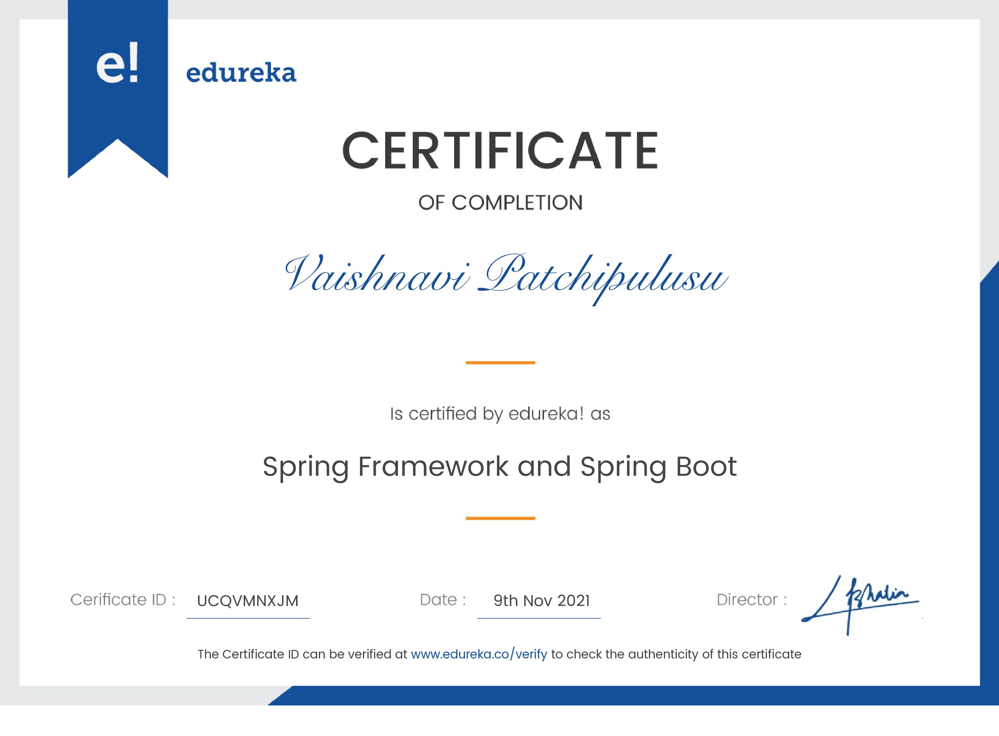 certificate!