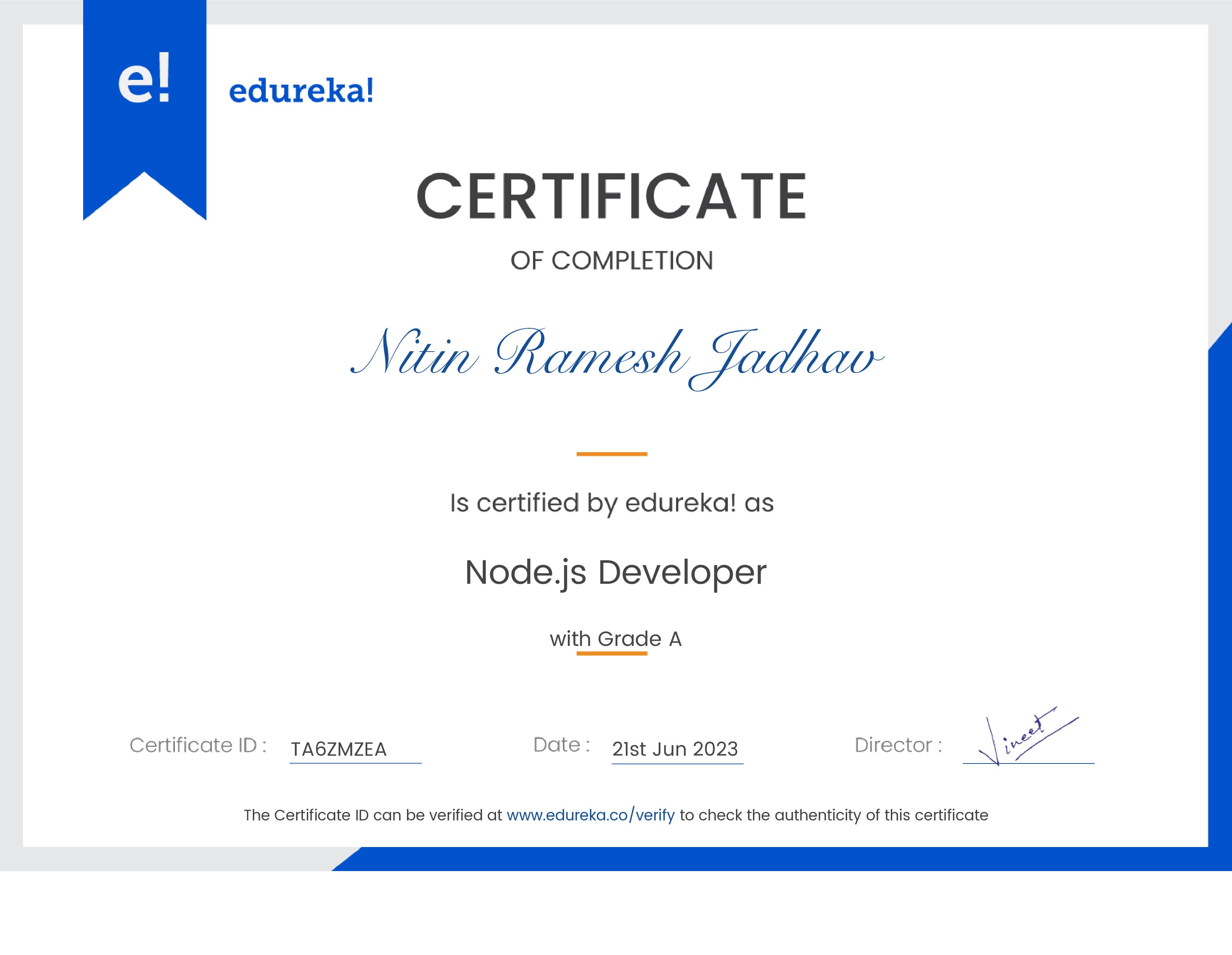 certificate!