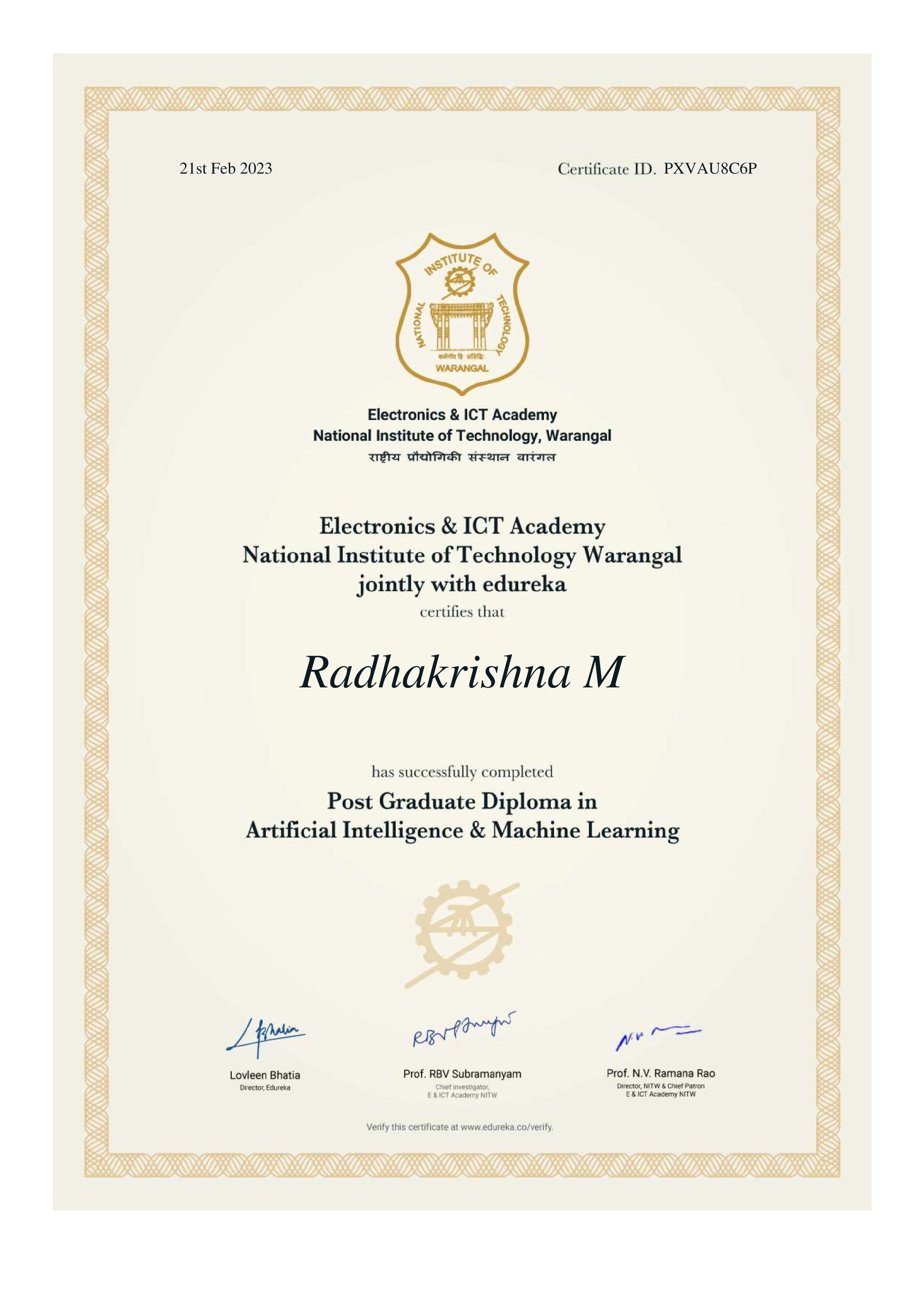 certificate!