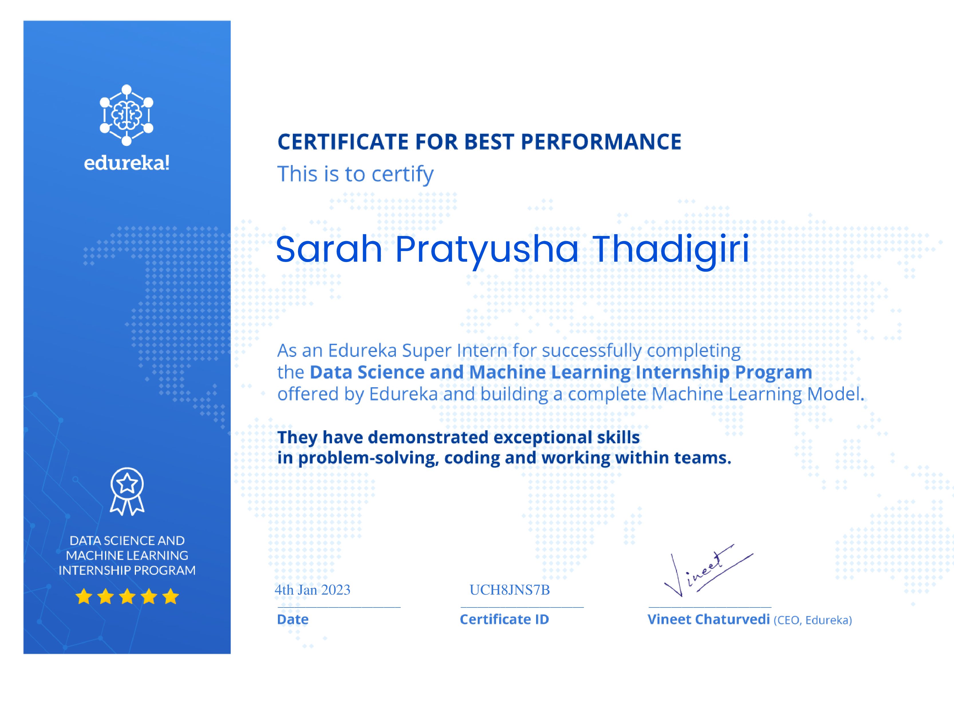certificate!