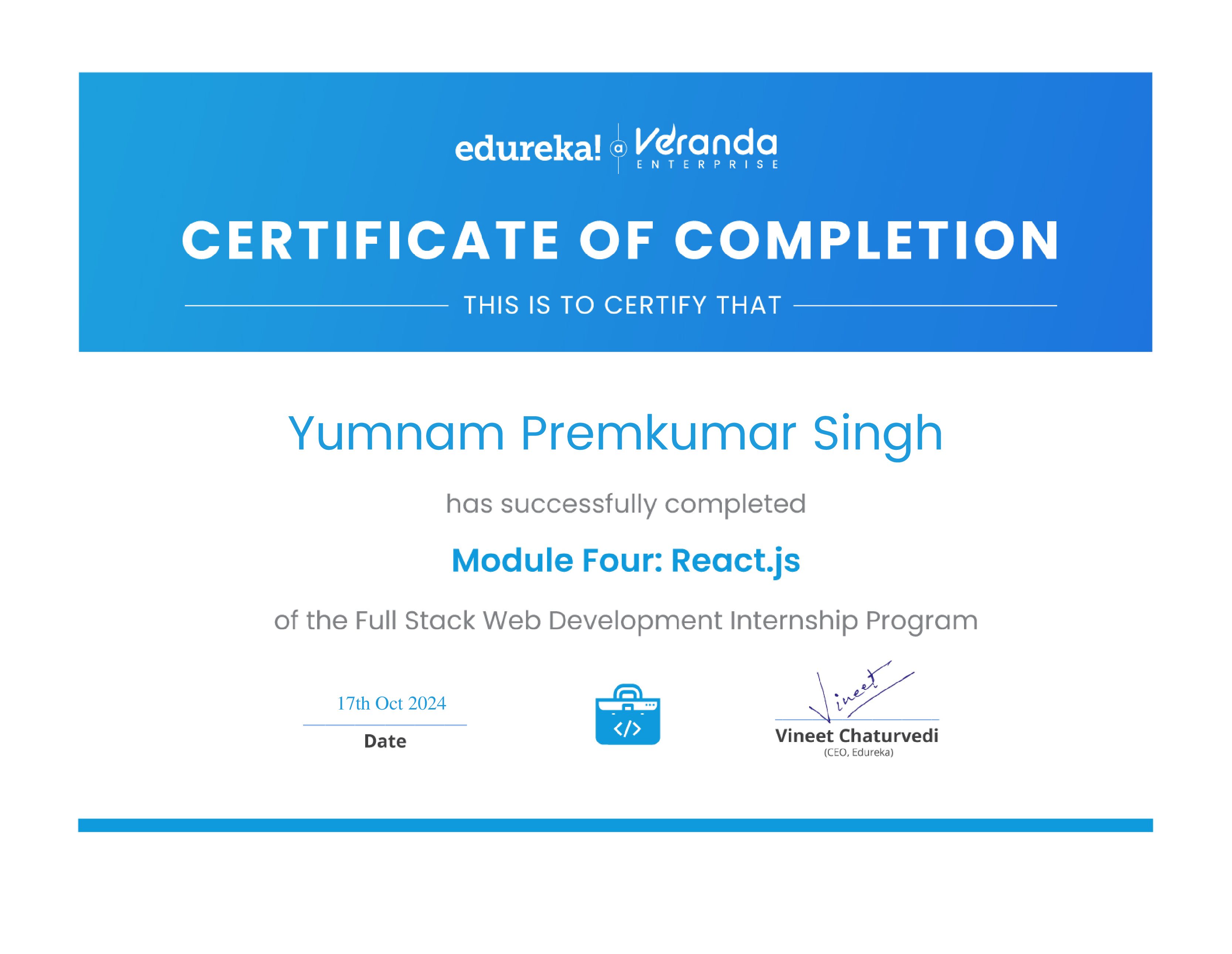 certificate!