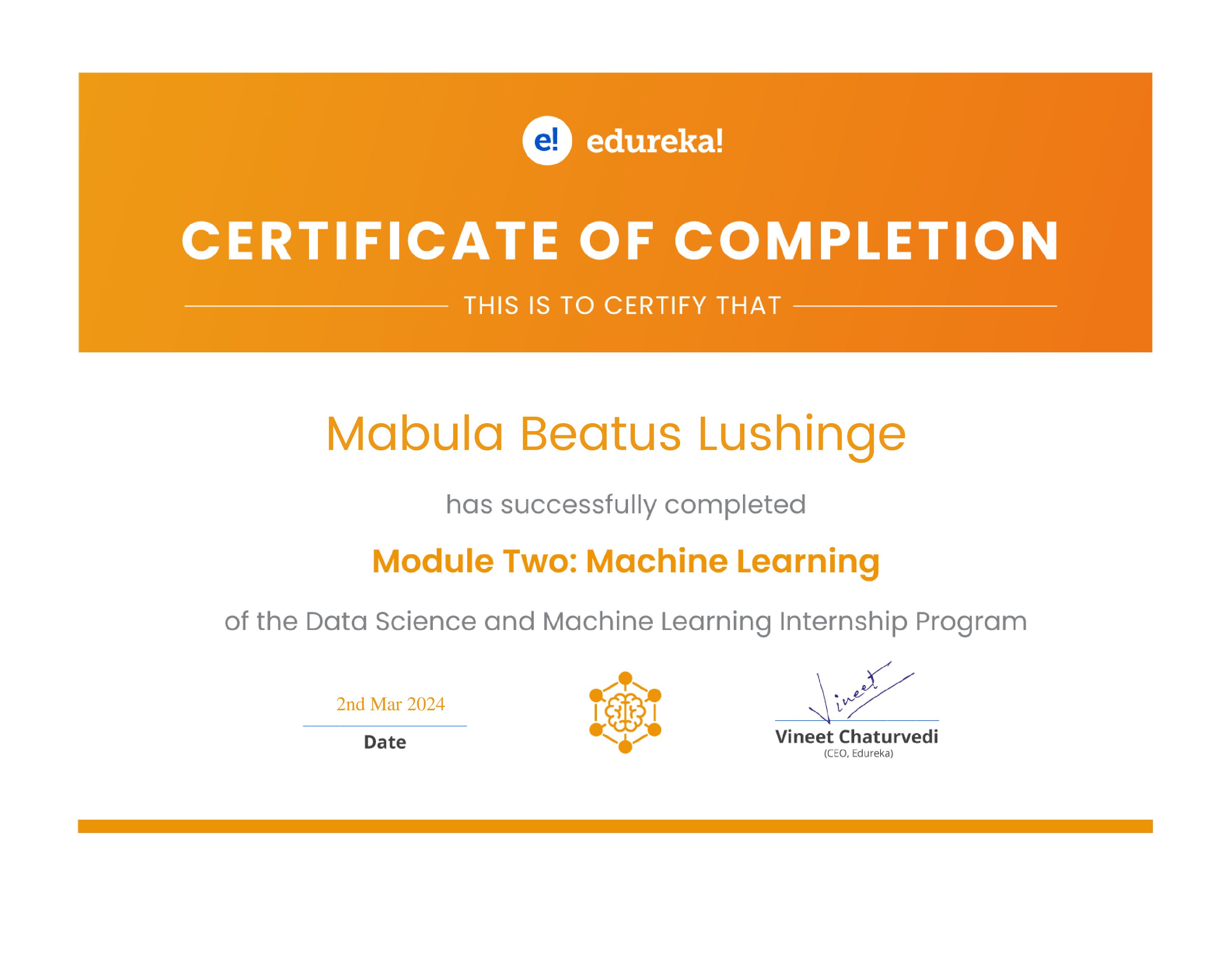 certificate!
