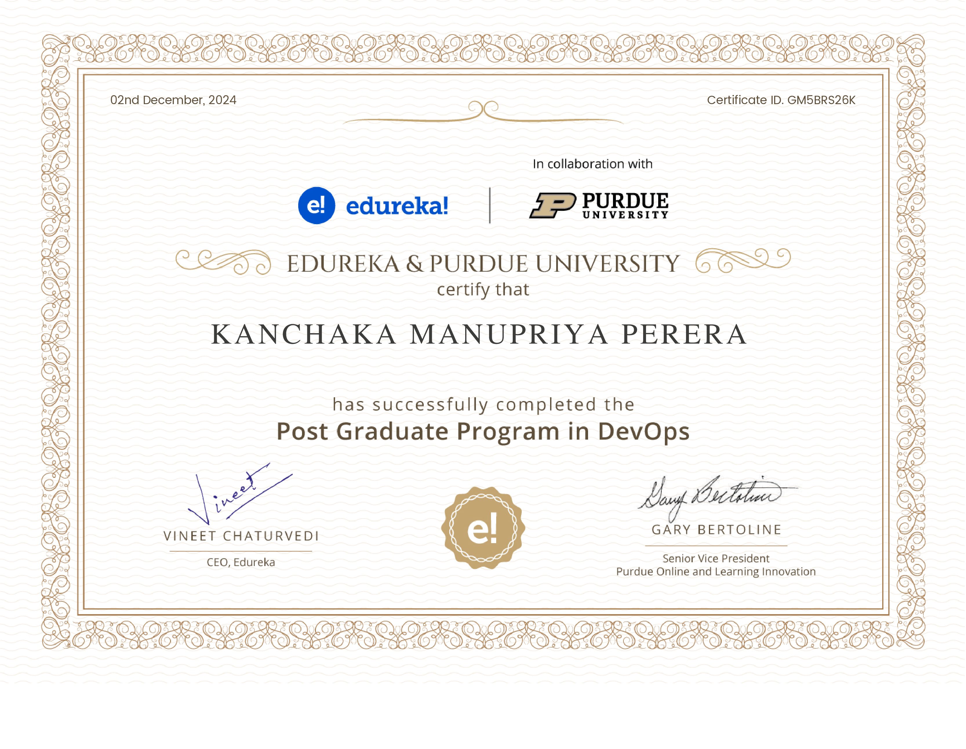 certificate!
