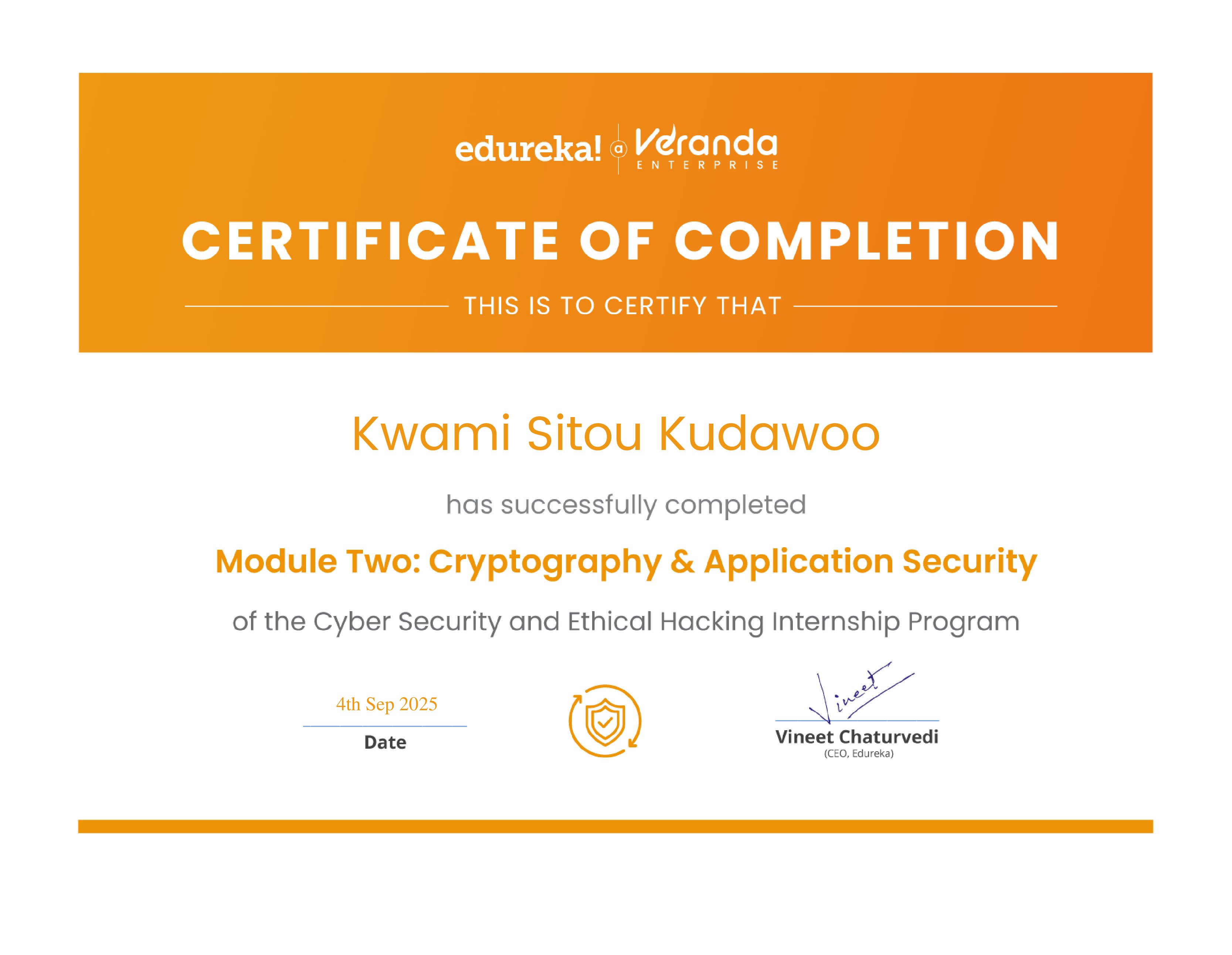 certificate!