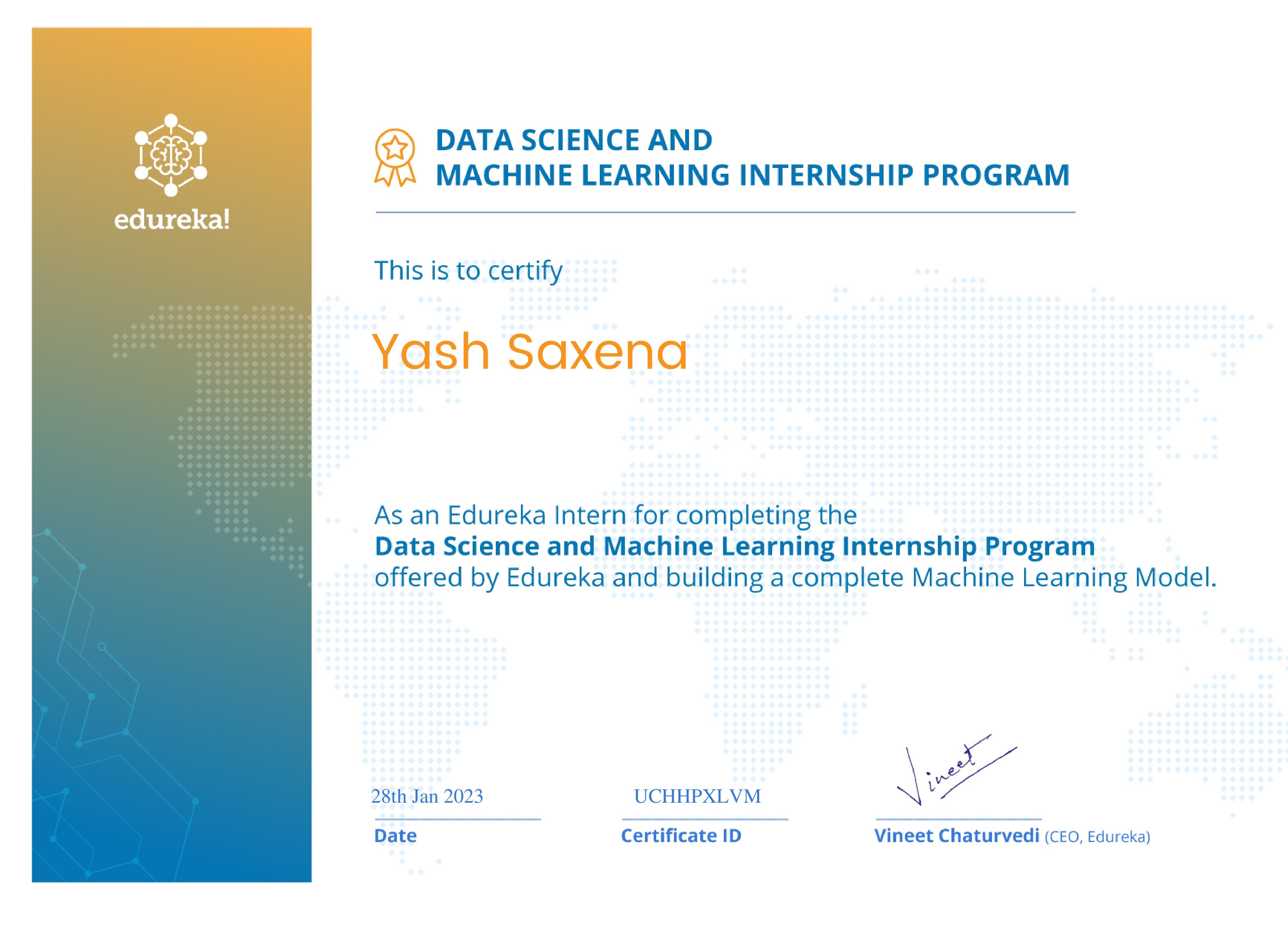 certificate!