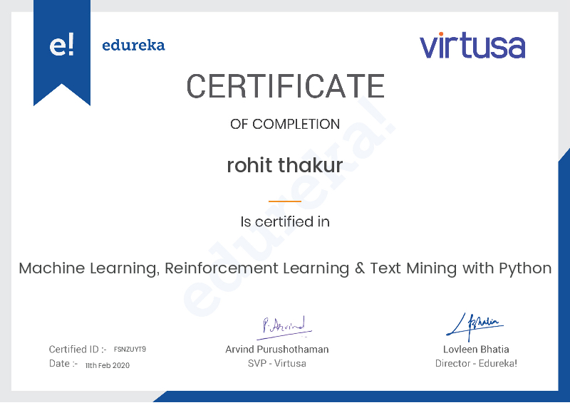 certificate!
