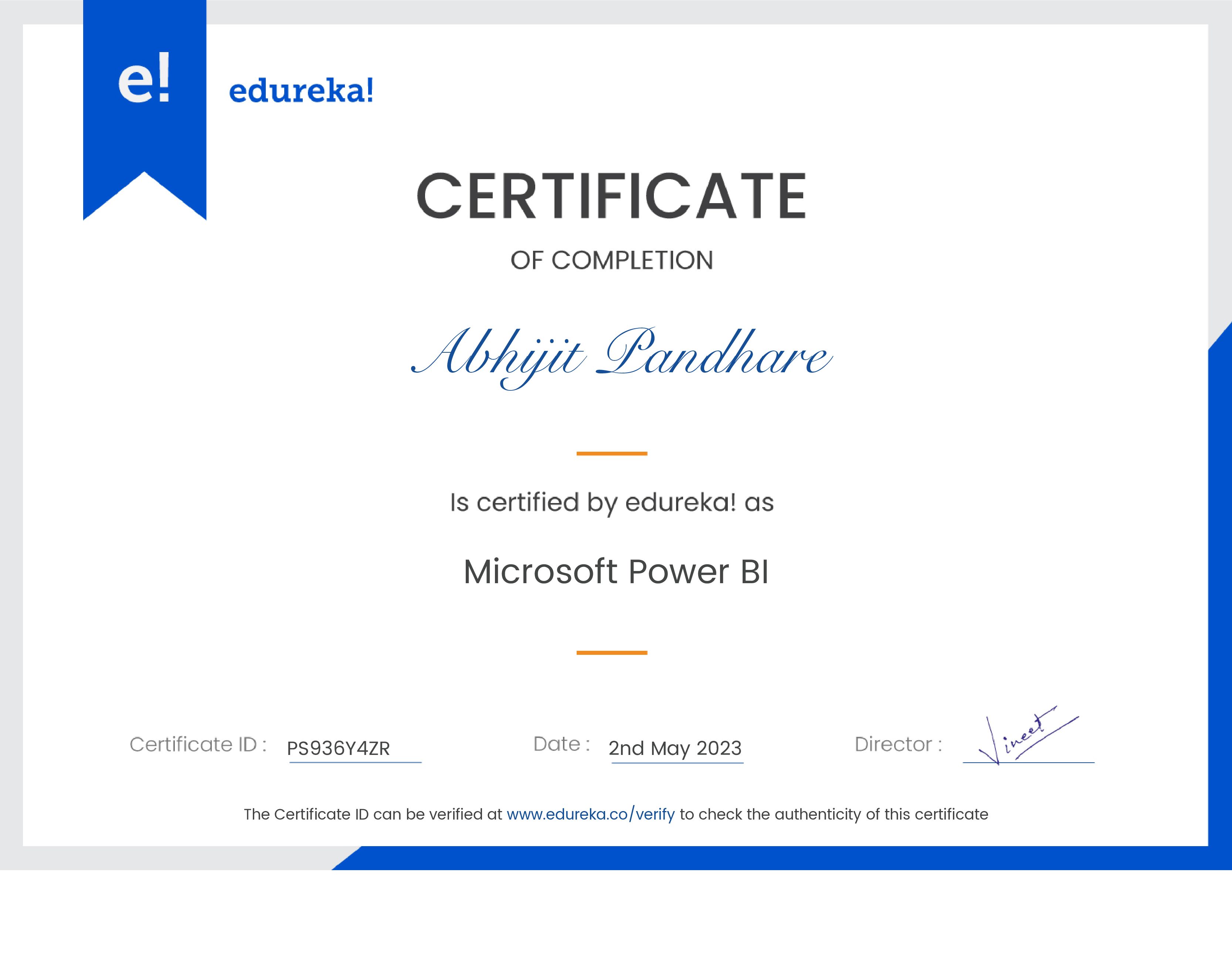 certificate!