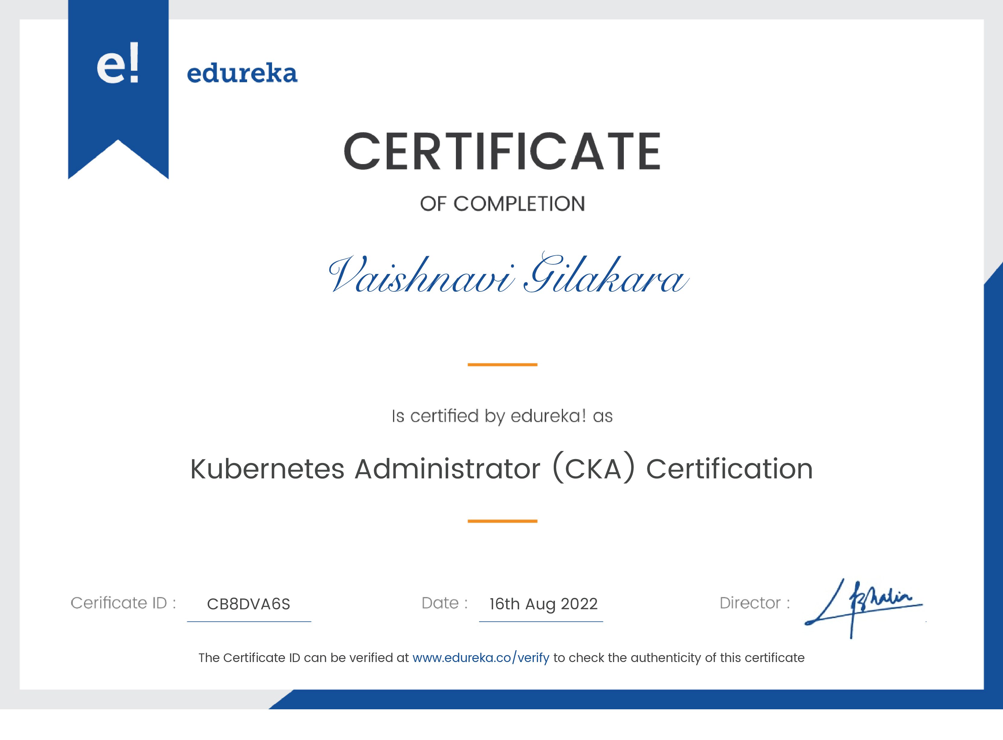 certificate!