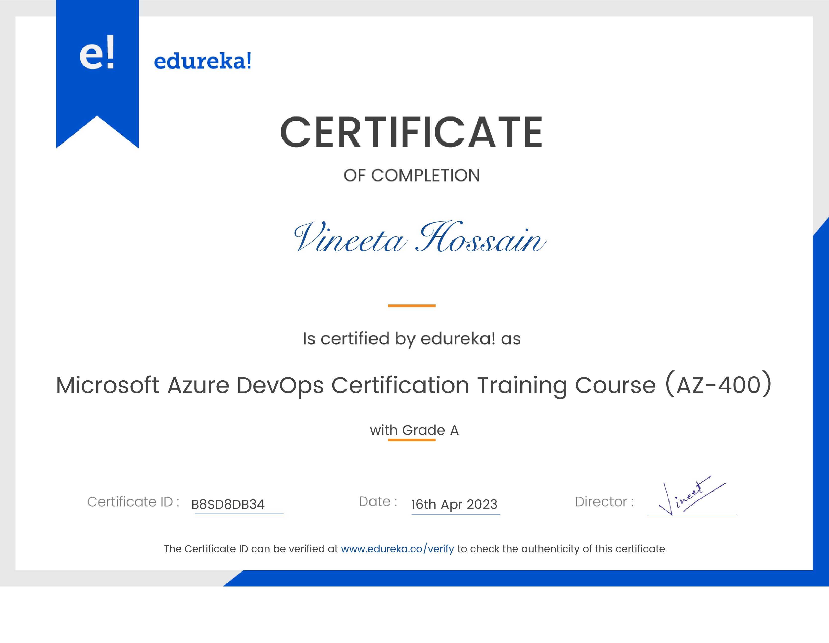 certificate!